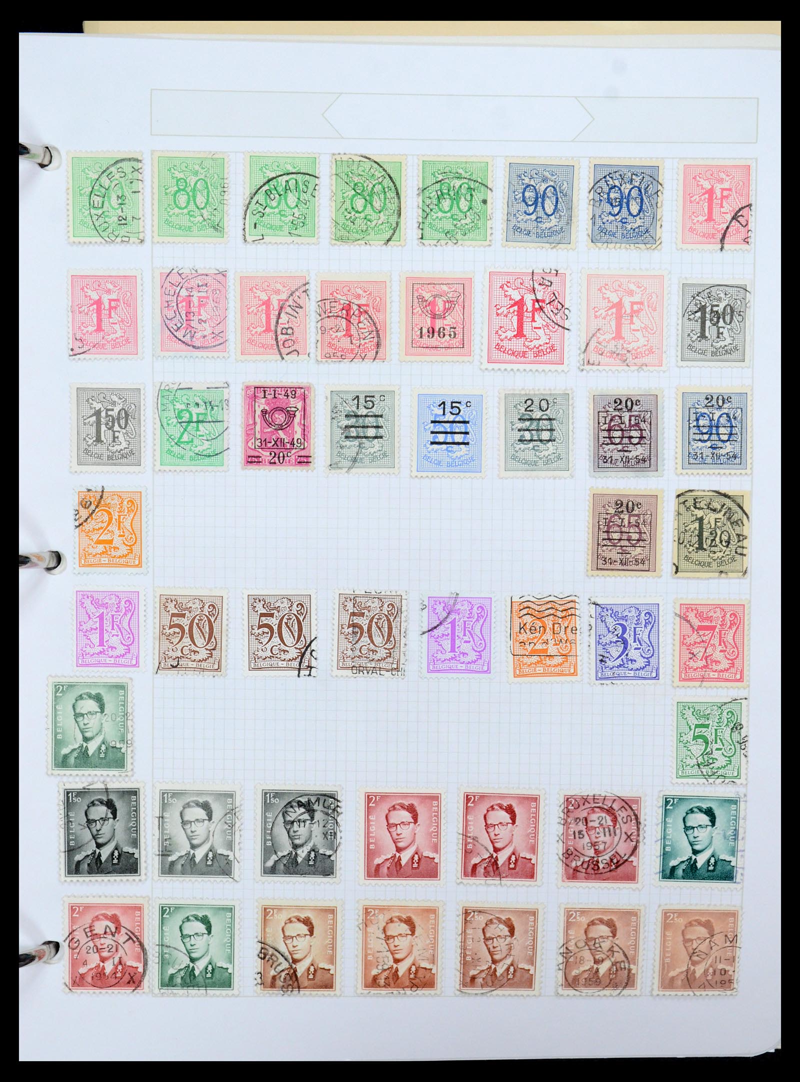 35678 051 - Postzegelverzameling 35678 België 1851-1965.