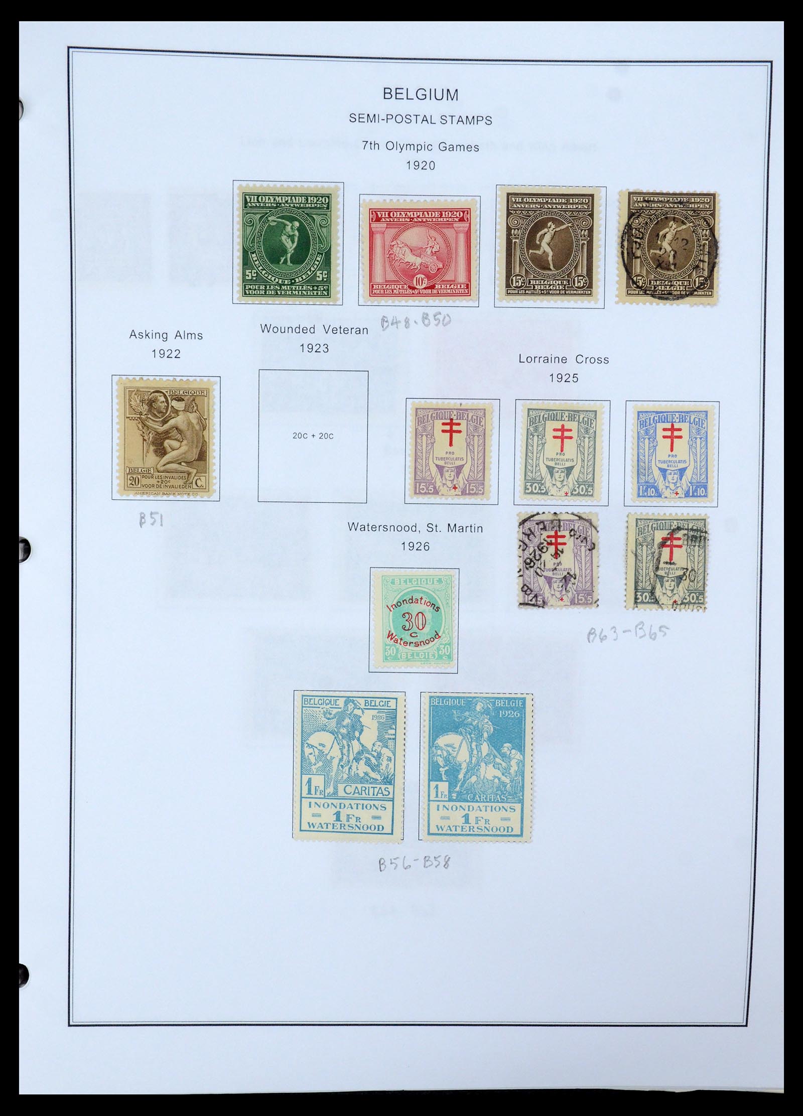 35678 058 - Postzegelverzameling 35678 België 1851-1965.