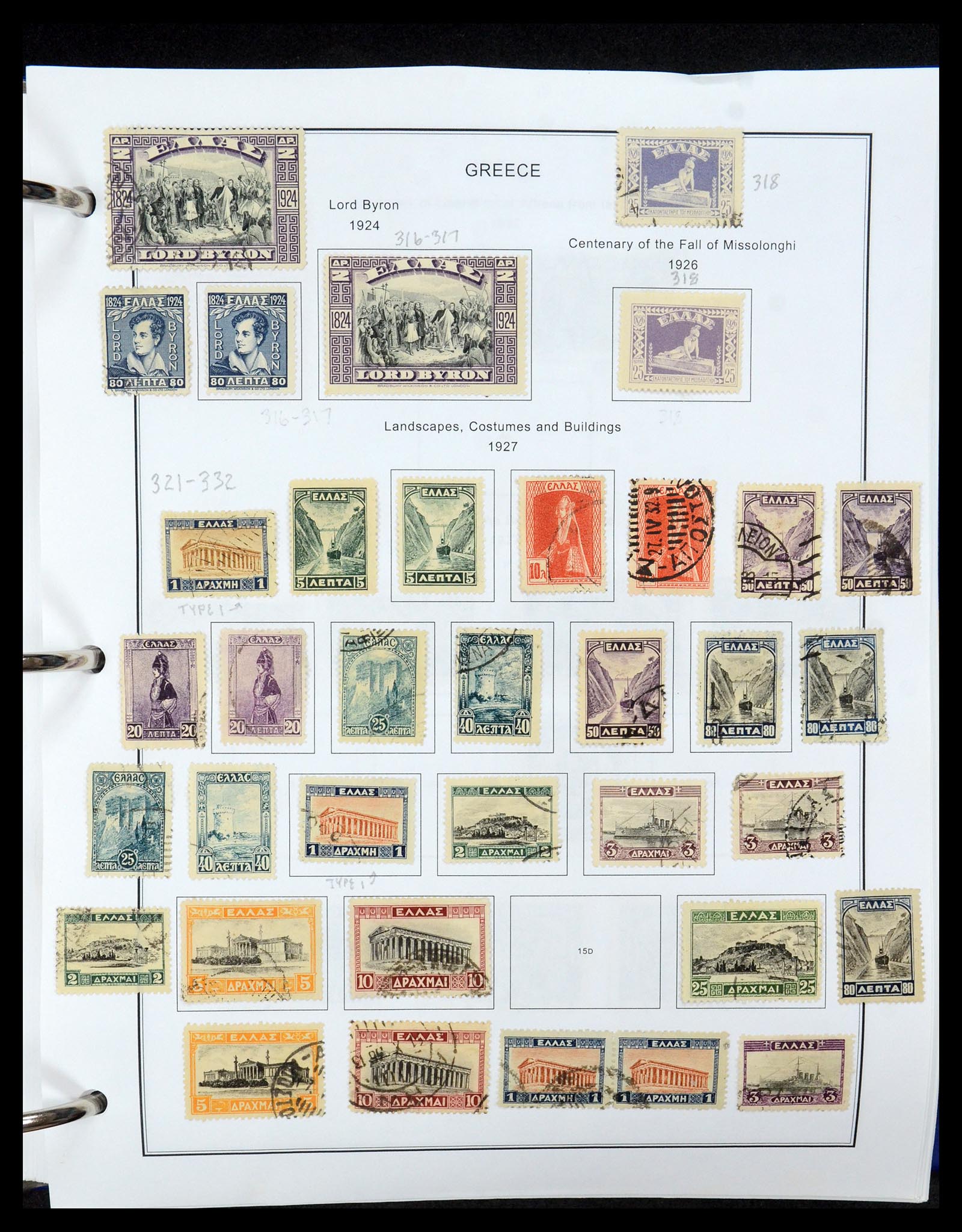 35679 026 - Postzegelverzameling 35679 Griekenland en gebieden 1861-1999.