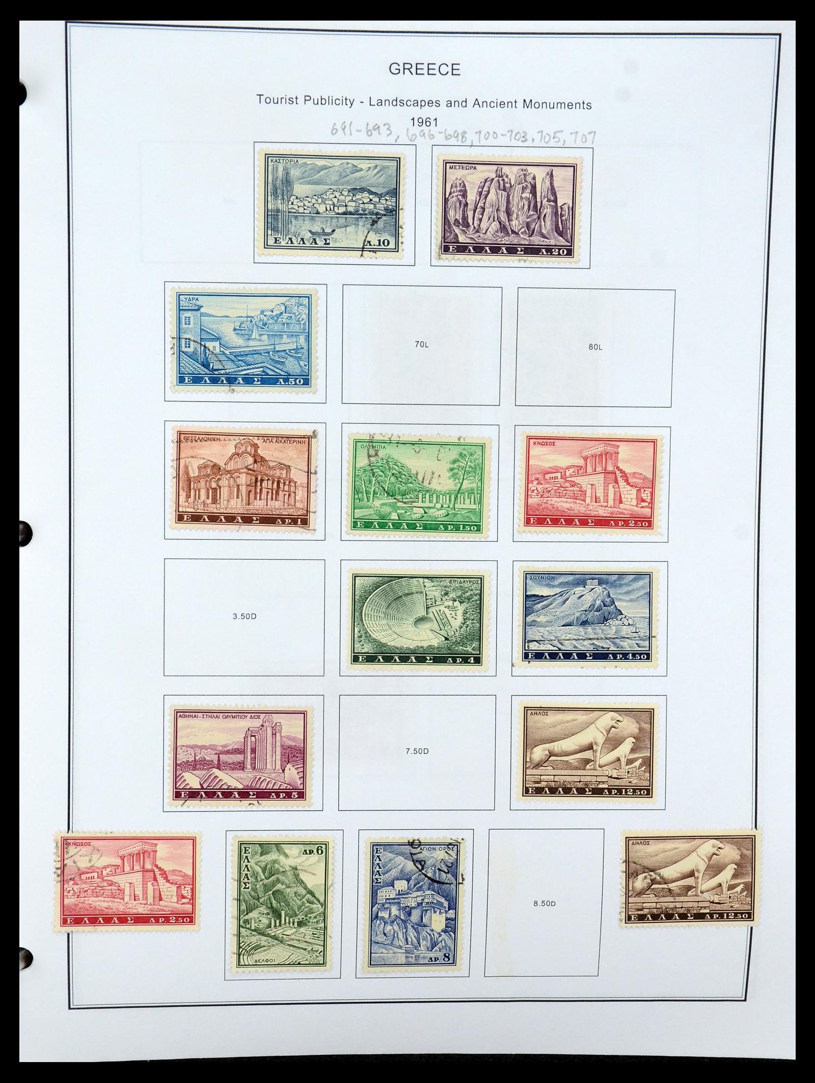 35679 054 - Postzegelverzameling 35679 Griekenland en gebieden 1861-1999.