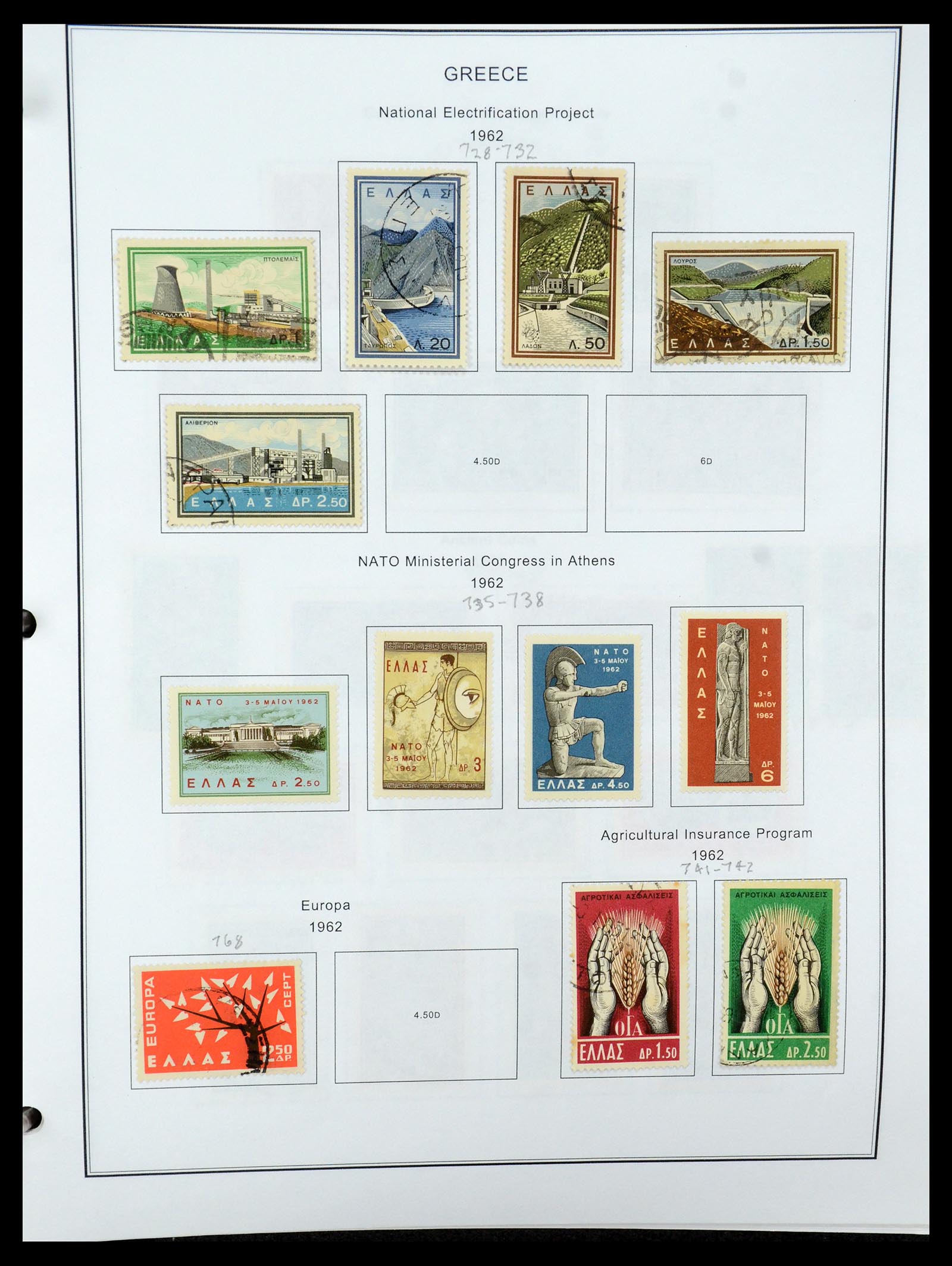 35679 057 - Postzegelverzameling 35679 Griekenland en gebieden 1861-1999.