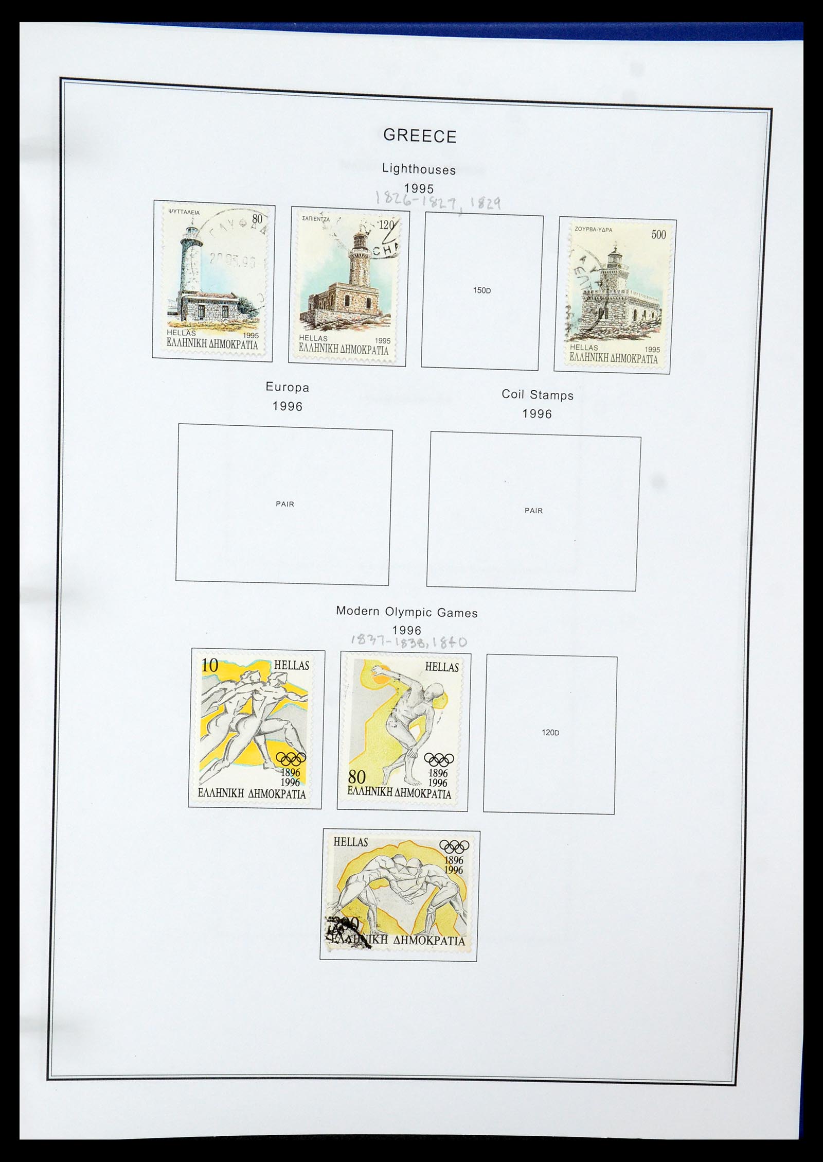 35679 168 - Stamp Collection 35679 Greece and territories 1861-1999.