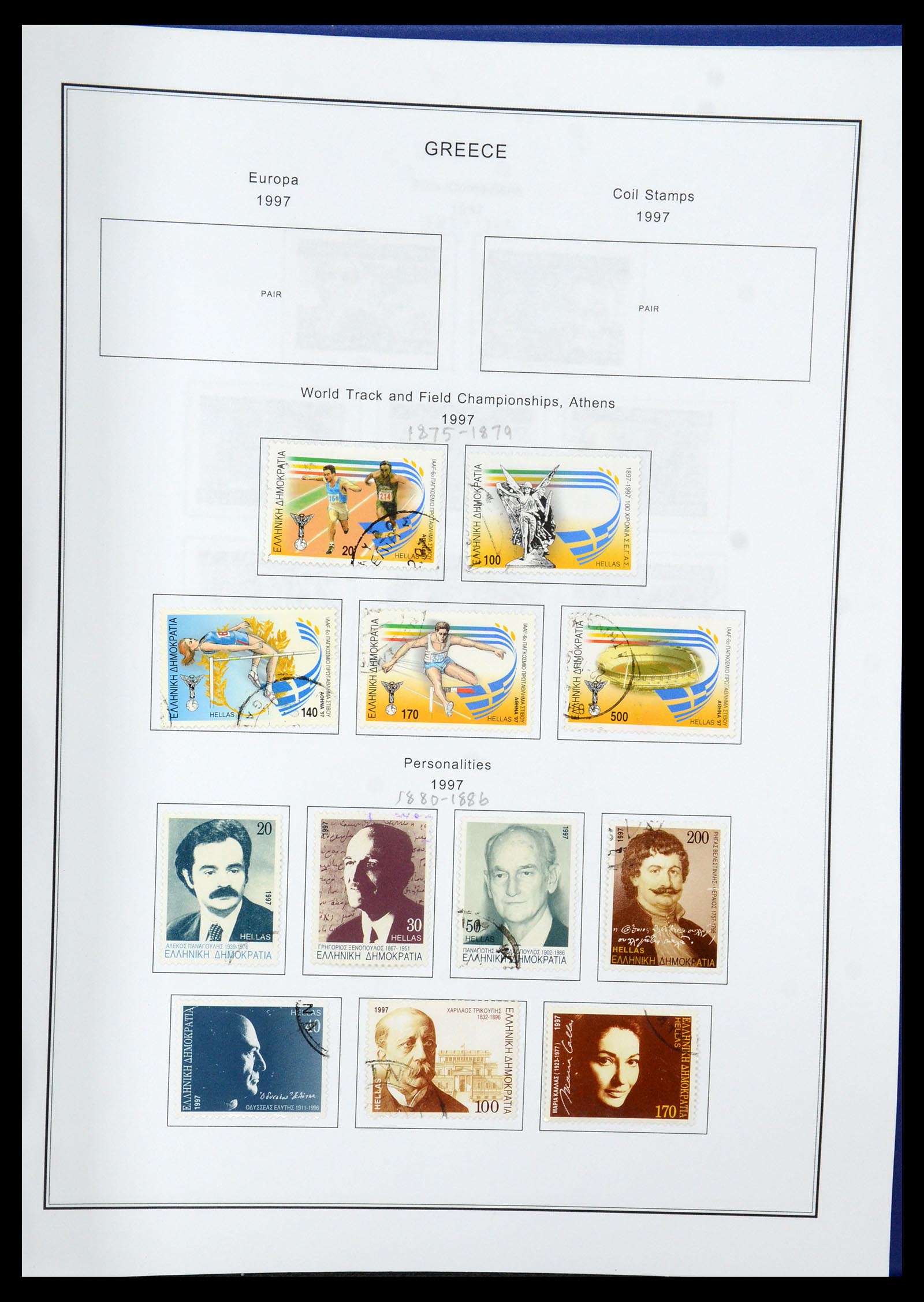 35679 171 - Stamp Collection 35679 Greece and territories 1861-1999.