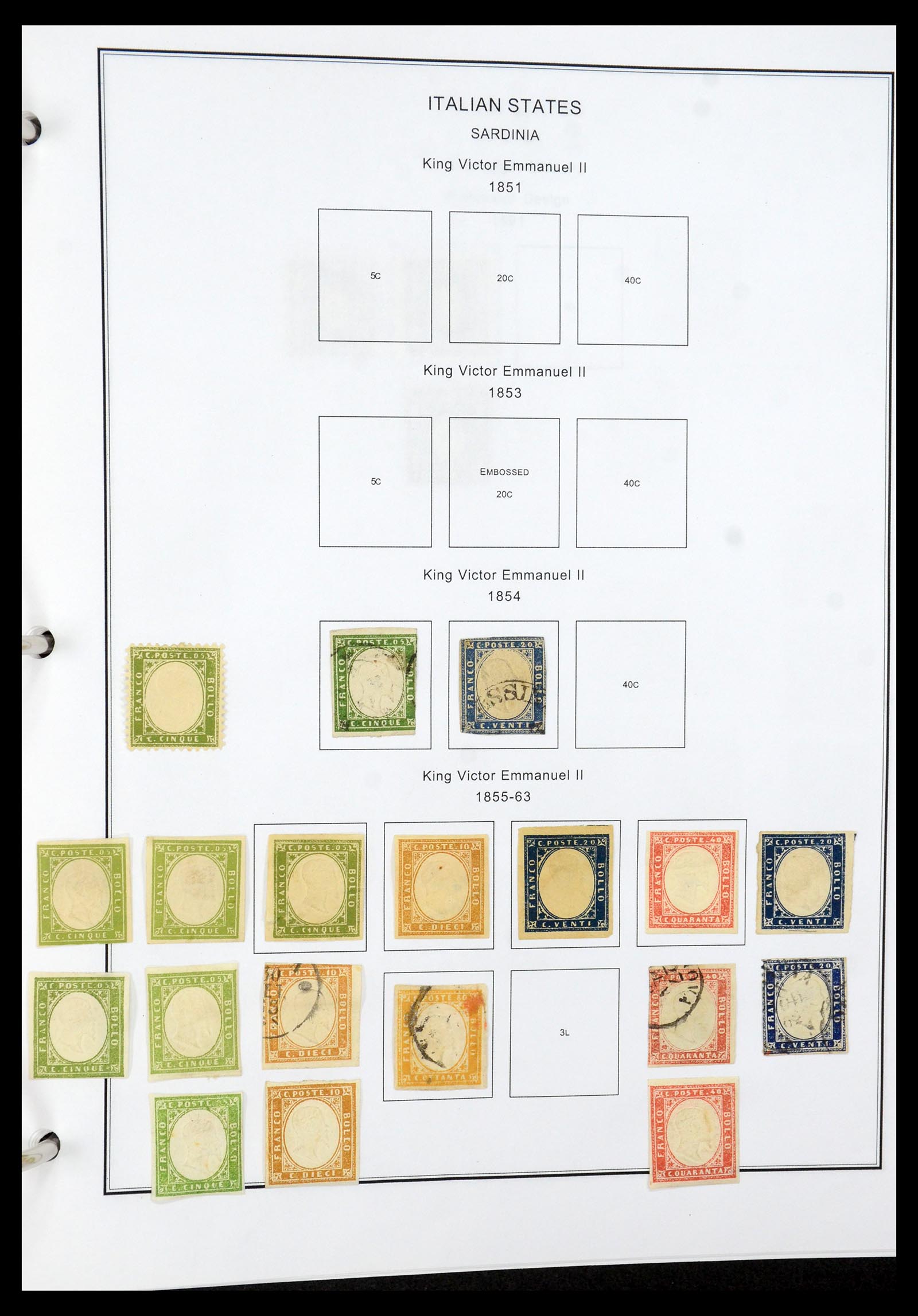 35680 007 - Postzegelverzameling 35680 Italië en gebieden 1851-1949.