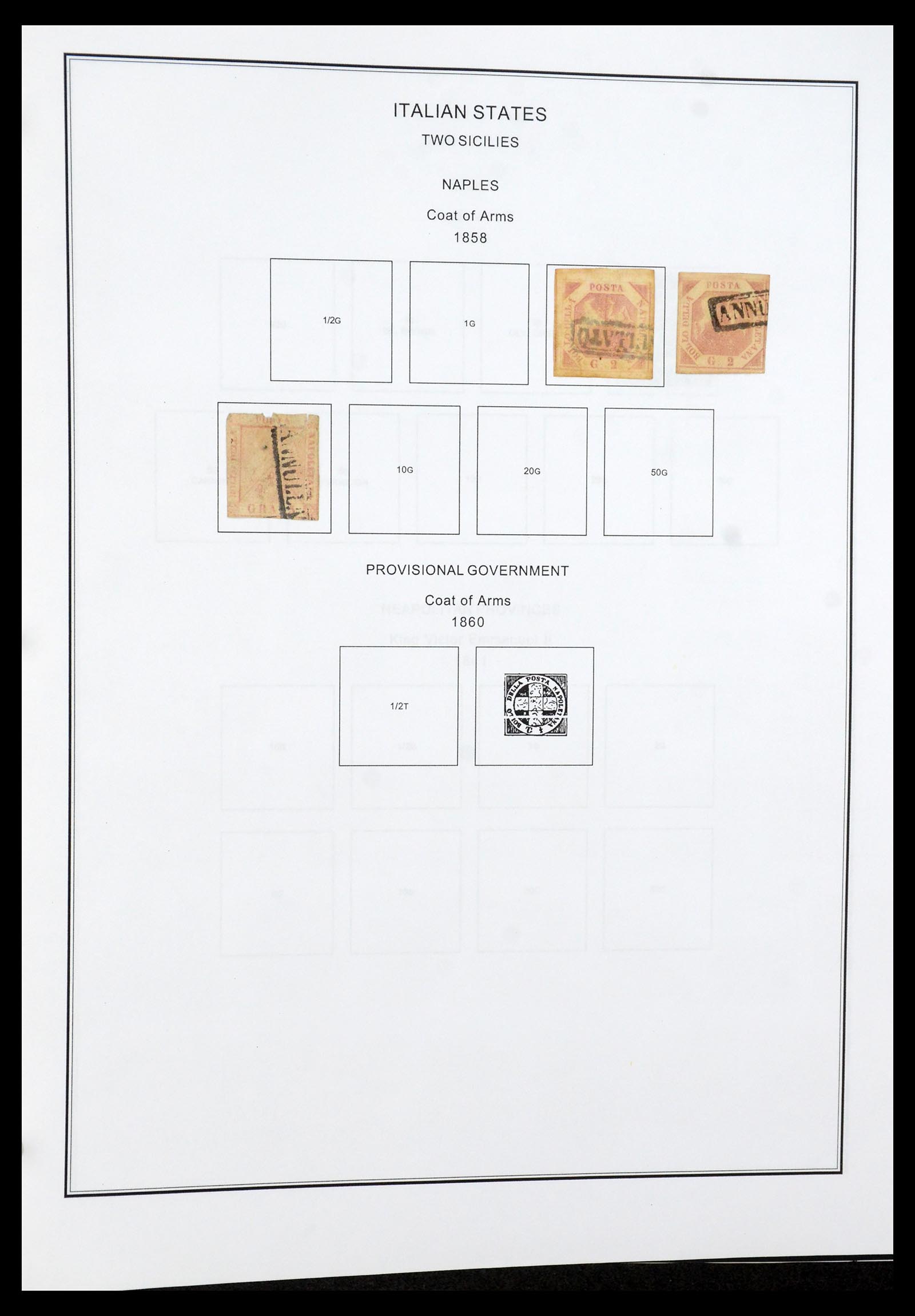 35680 011 - Postzegelverzameling 35680 Italië en gebieden 1851-1949.