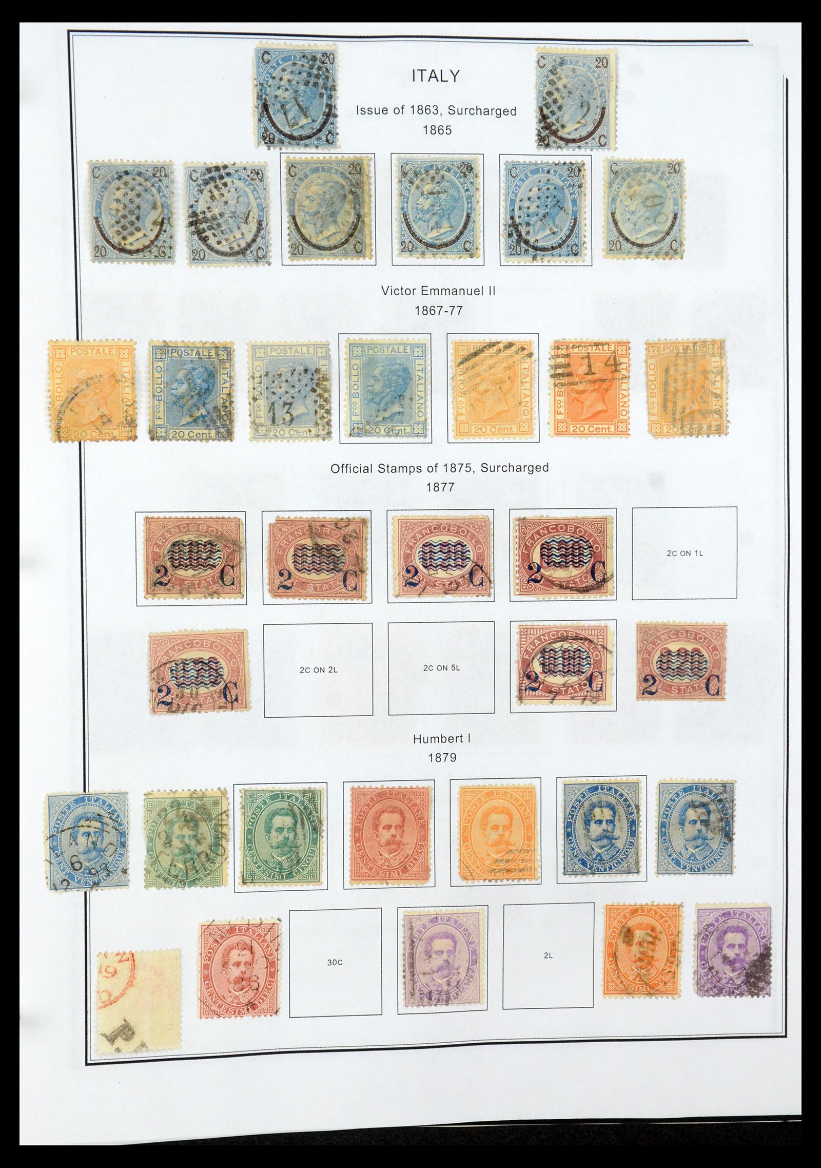35680 014 - Postzegelverzameling 35680 Italië en gebieden 1851-1949.