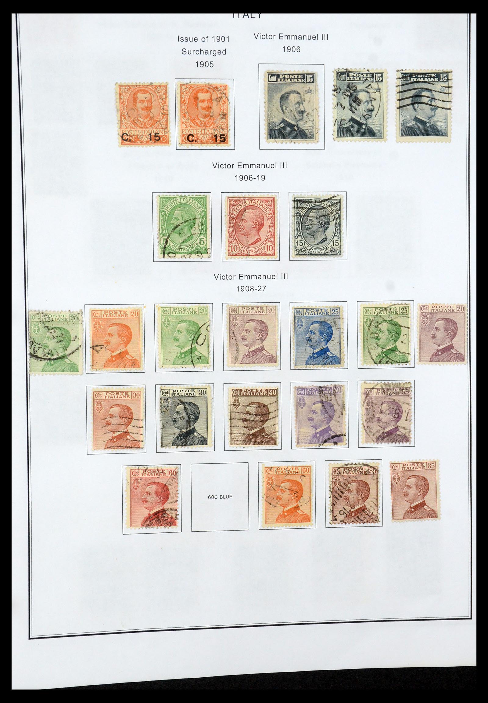 35680 020 - Postzegelverzameling 35680 Italië en gebieden 1851-1949.