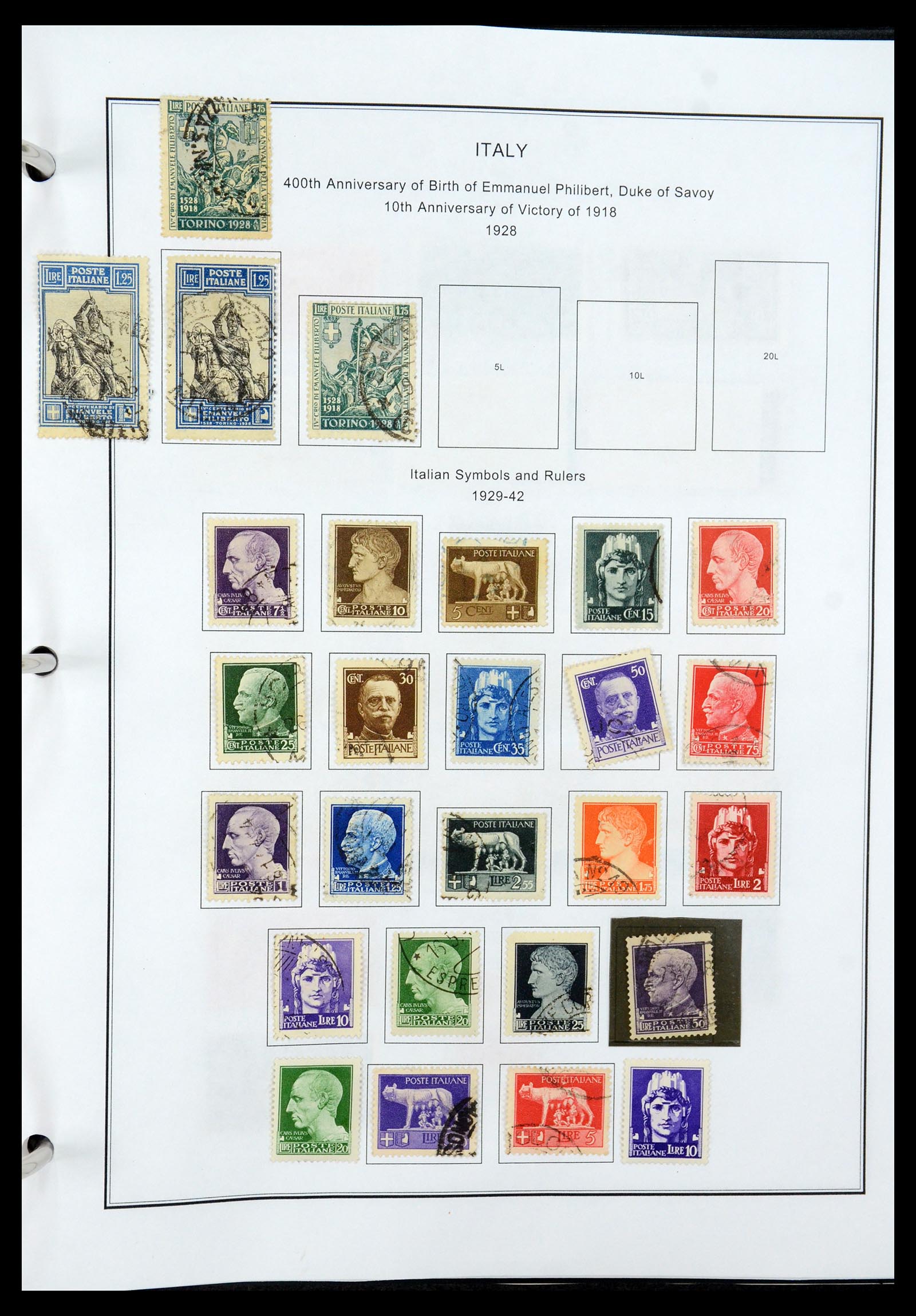 35680 035 - Stamp Collection 35680 Italy and territories 1851-1949.