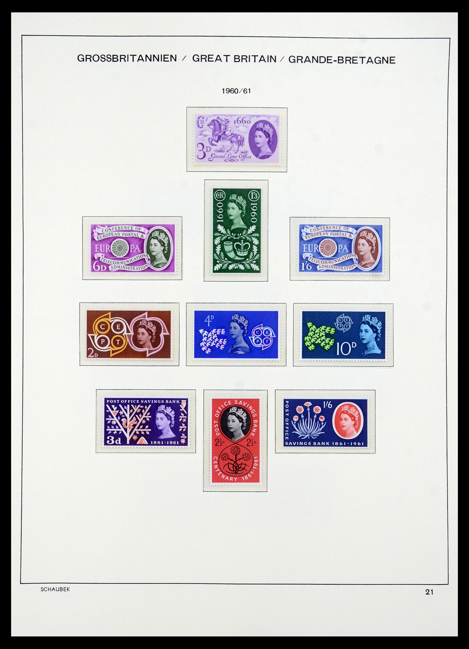 35684 005 - Postzegelverzameling 35684 Engeland en gebieden 1931-2009.