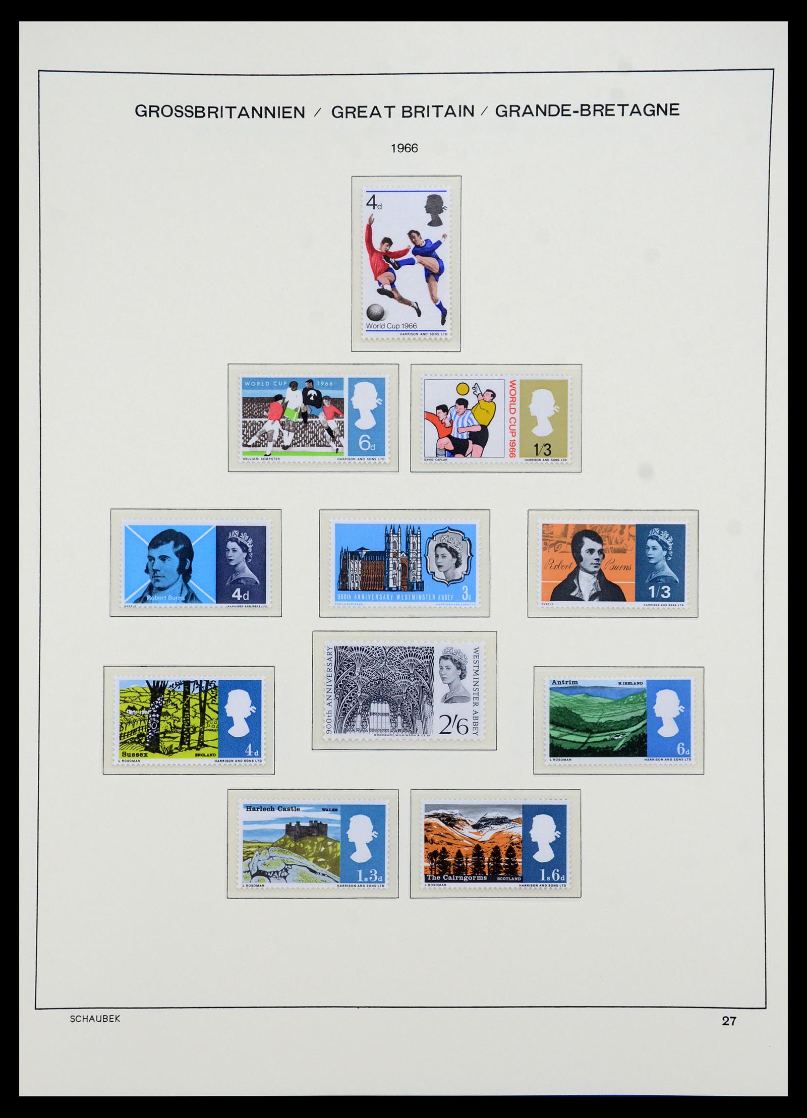 35684 016 - Postzegelverzameling 35684 Engeland en gebieden 1931-2009.