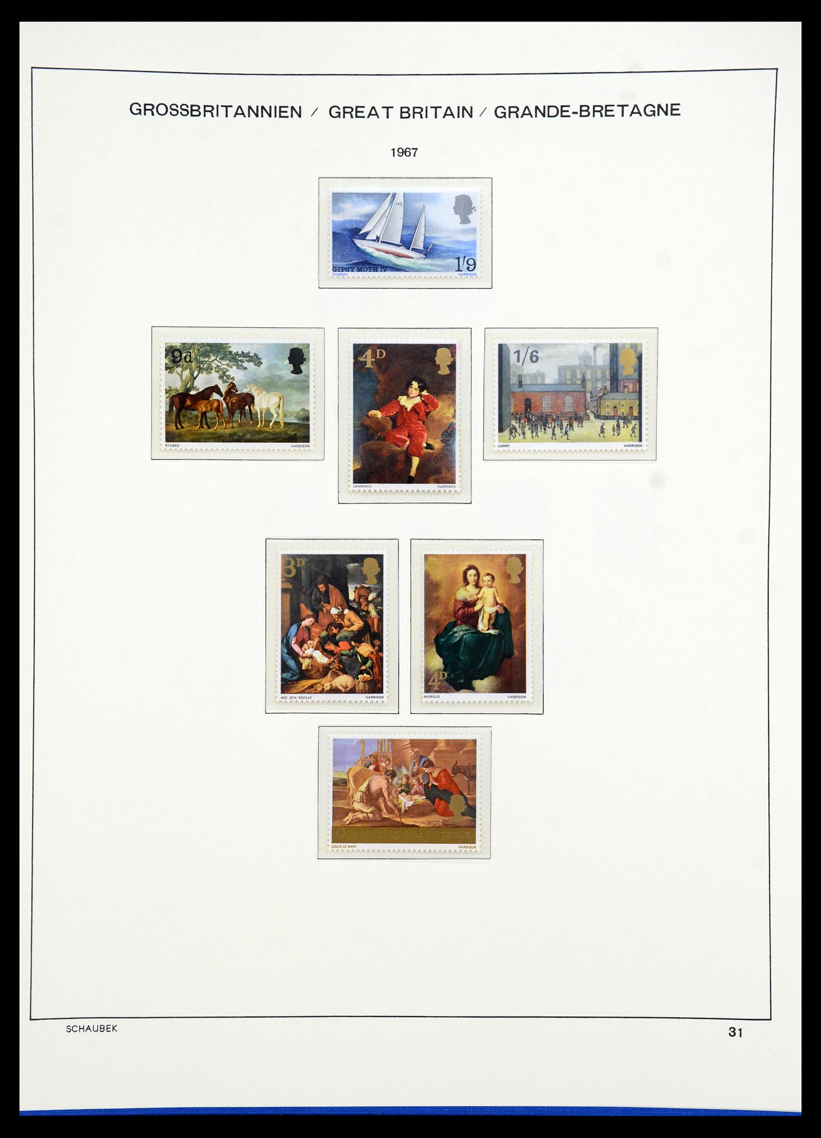 35684 023 - Postzegelverzameling 35684 Engeland en gebieden 1931-2009.