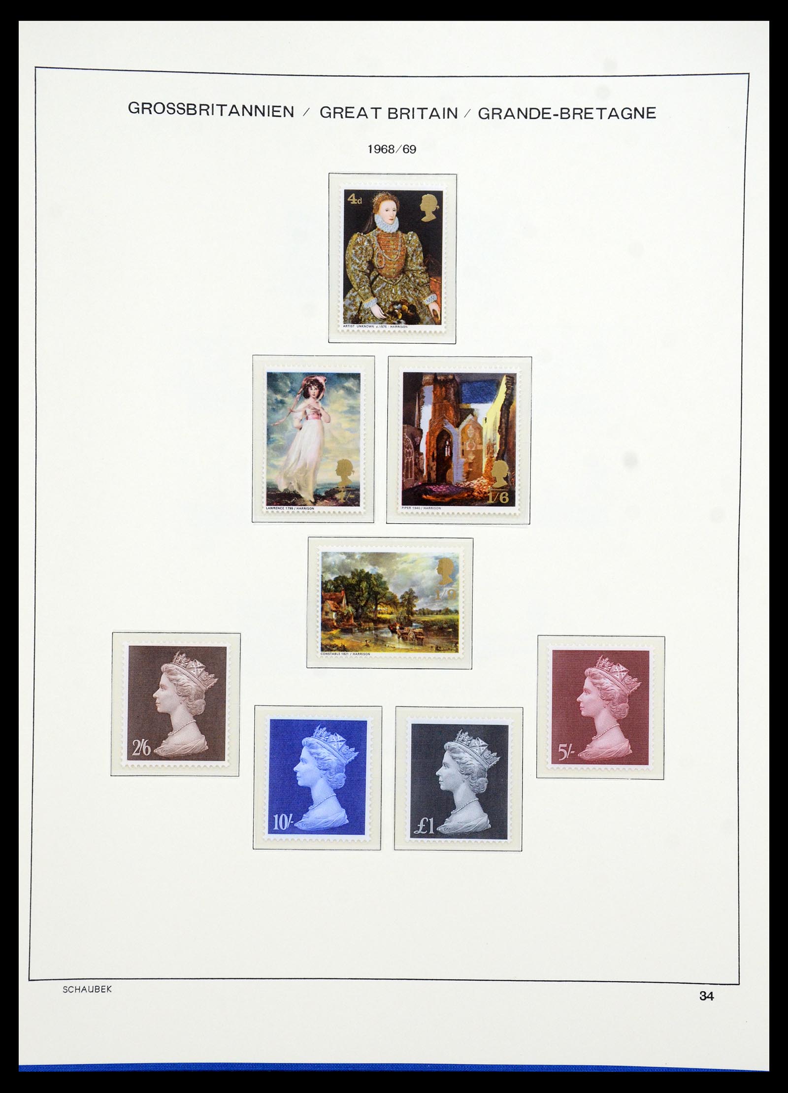 35684 027 - Postzegelverzameling 35684 Engeland en gebieden 1931-2009.