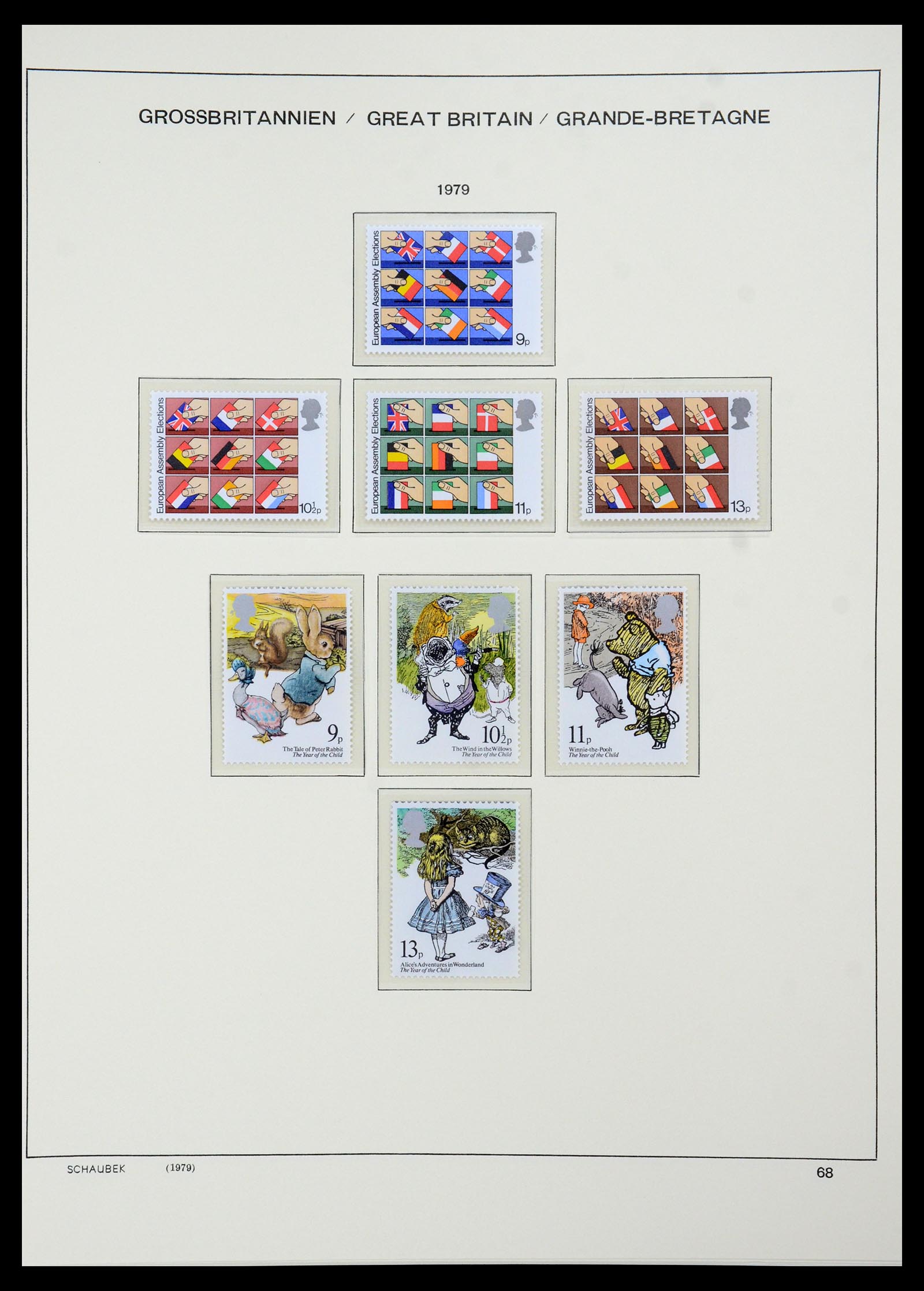 35684 063 - Postzegelverzameling 35684 Engeland en gebieden 1931-2009.