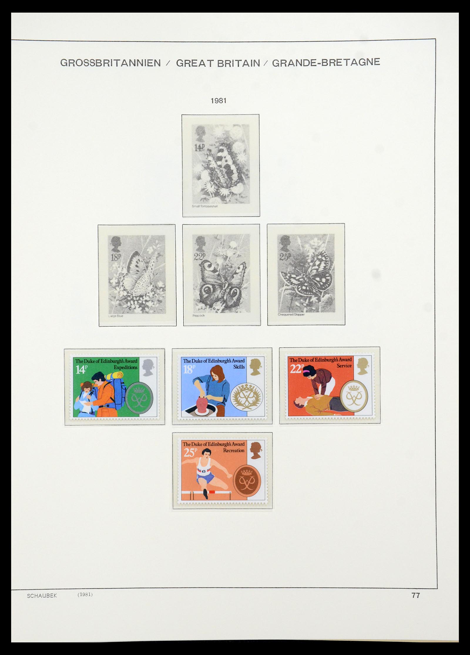 35684 075 - Postzegelverzameling 35684 Engeland en gebieden 1931-2009.