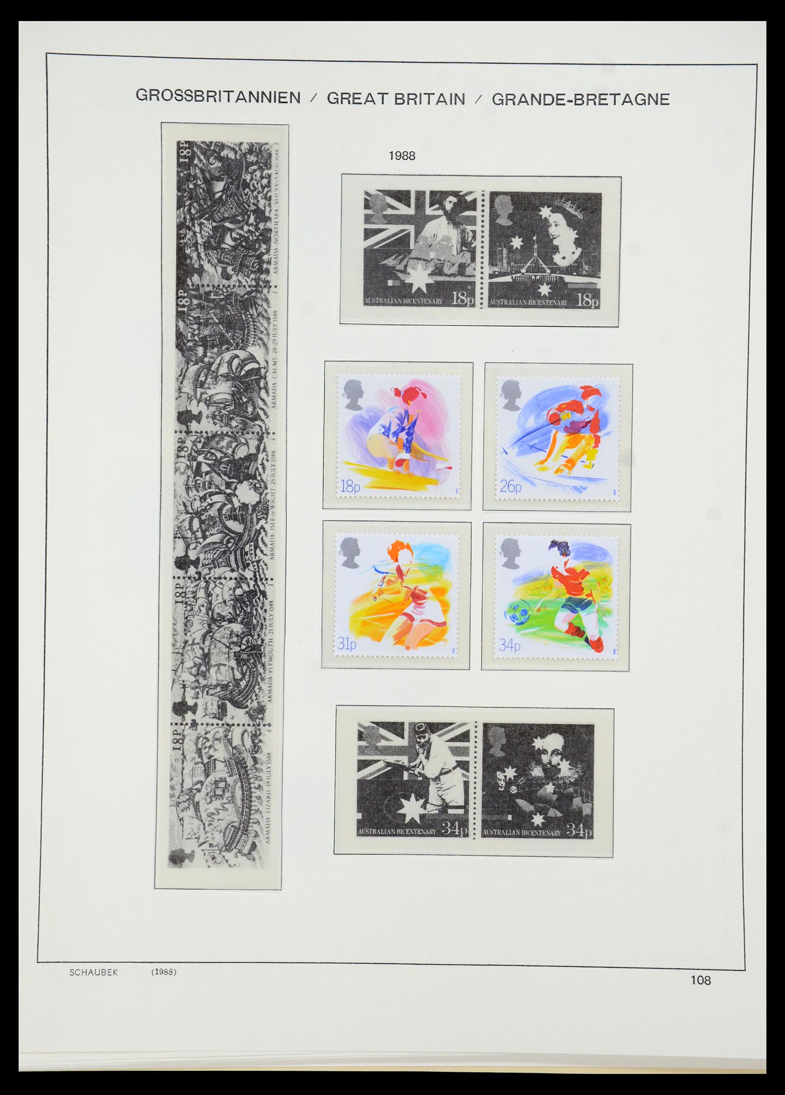 35684 085 - Postzegelverzameling 35684 Engeland en gebieden 1931-2009.