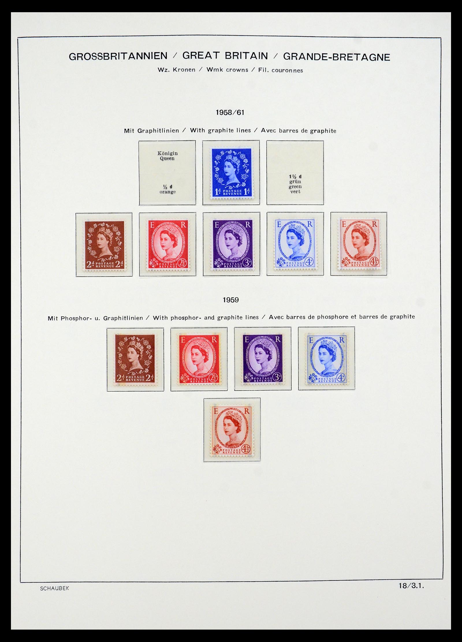 35684 570 - Postzegelverzameling 35684 Engeland en gebieden 1931-2009.