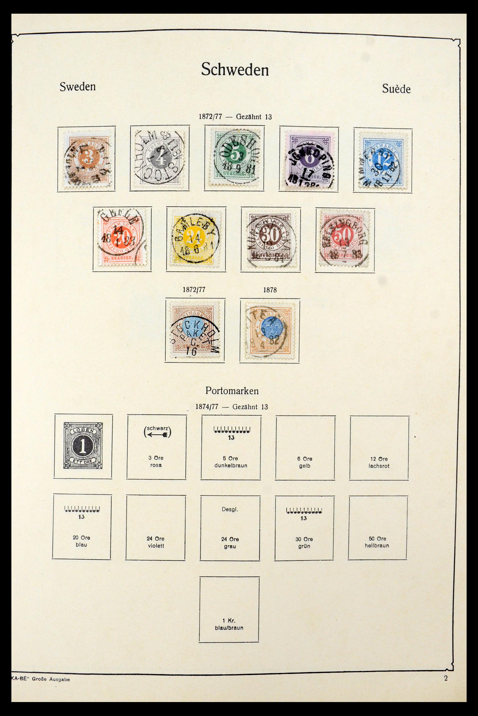 35687 004 - Postzegelverzameling 35687 Zweden 1855-2013.