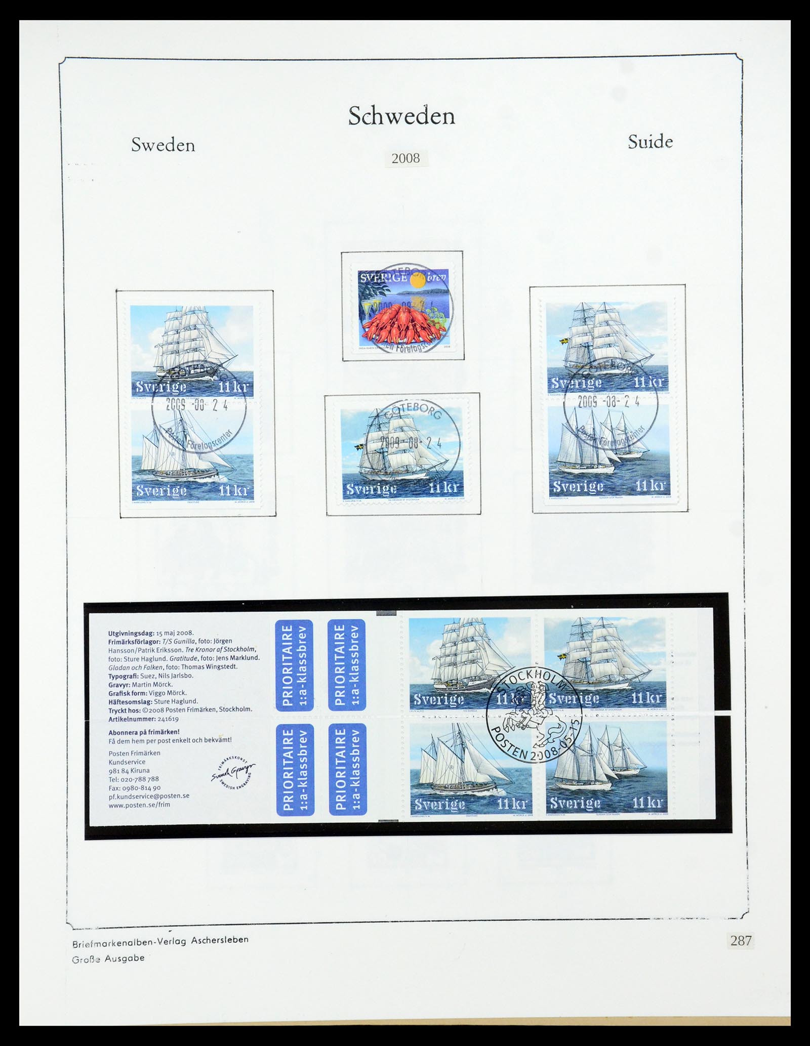 35687 527 - Postzegelverzameling 35687 Zweden 1855-2013.
