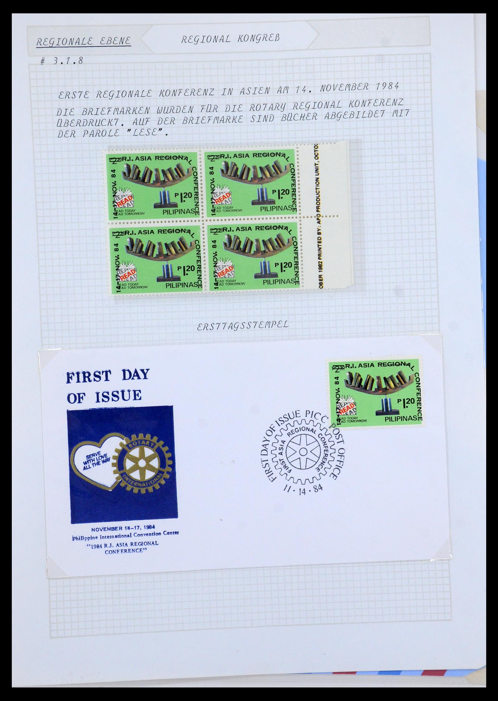 35694 006 - Postzegelverzameling 35694 Motief Rotary 1930-2009.