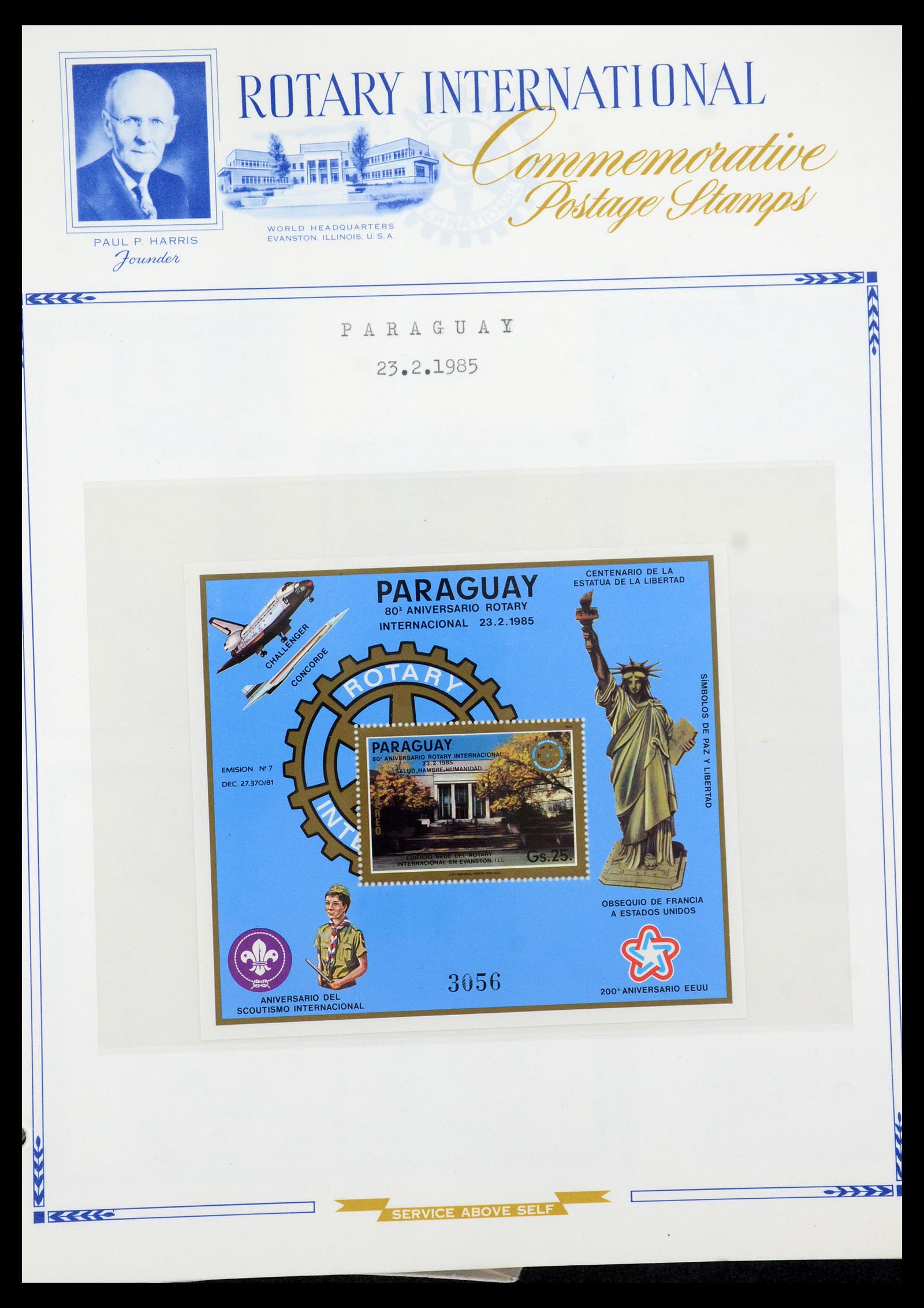 35694 012 - Postzegelverzameling 35694 Motief Rotary 1930-2009.