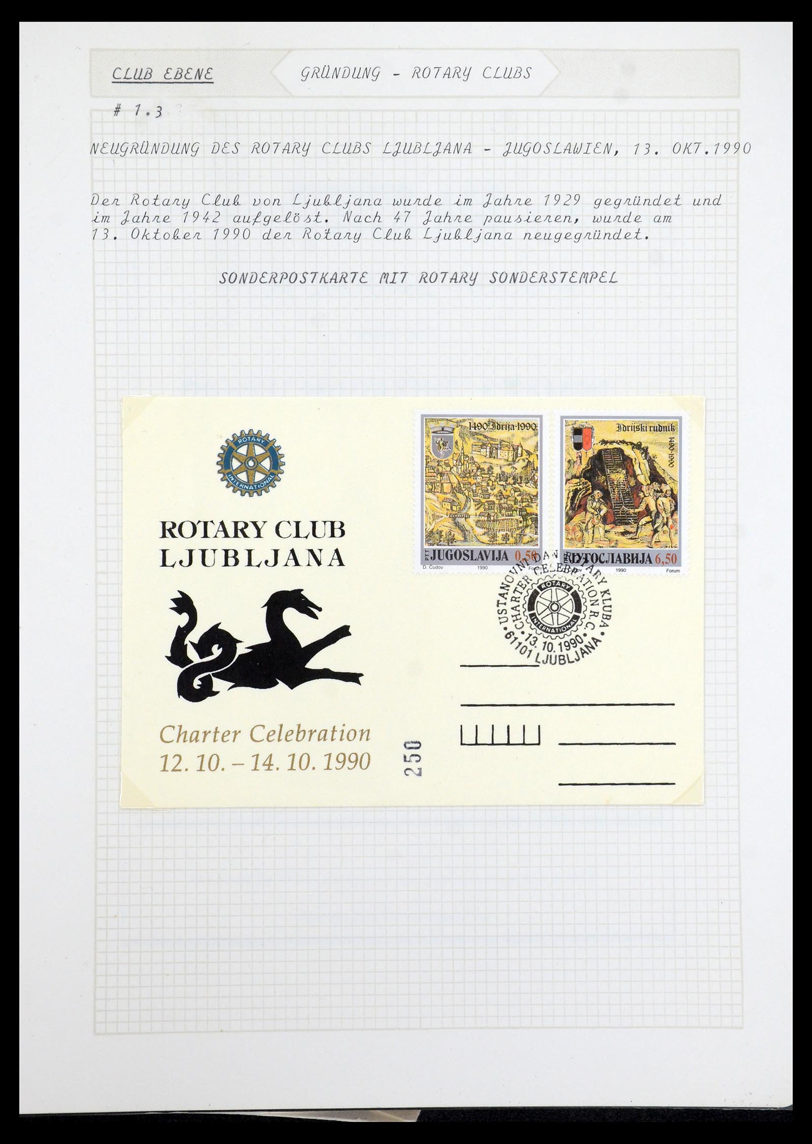 35694 019 - Postzegelverzameling 35694 Motief Rotary 1930-2009.