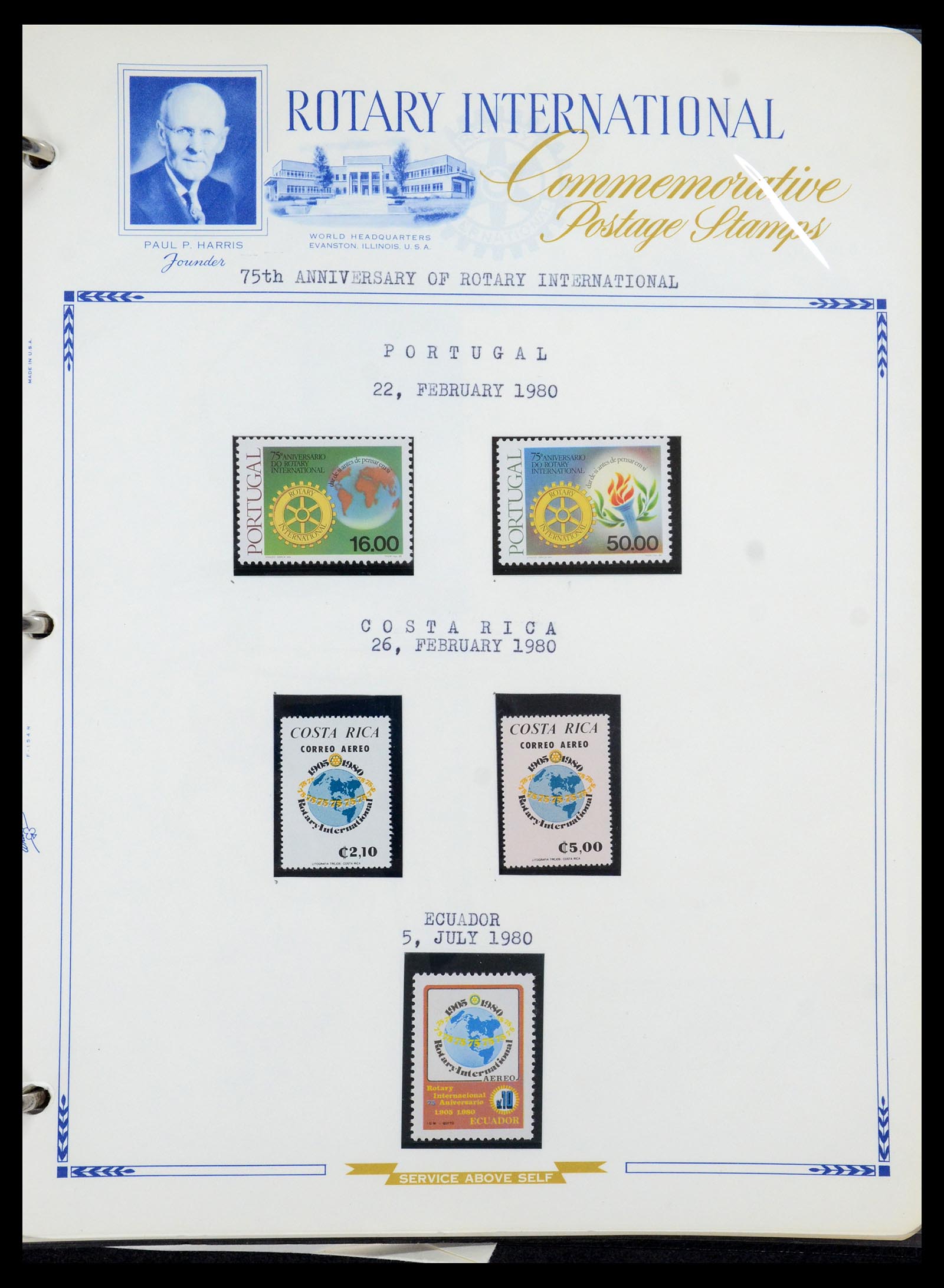35694 030 - Postzegelverzameling 35694 Motief Rotary 1930-2009.