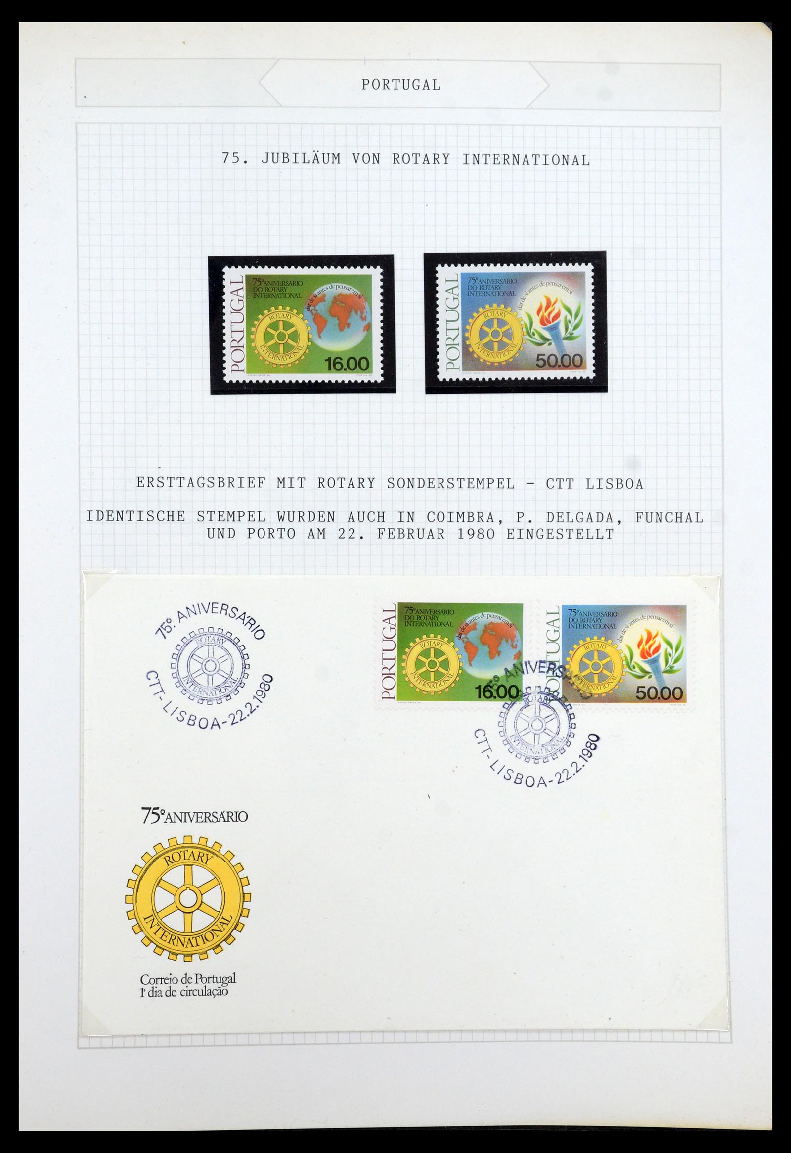 35694 032 - Postzegelverzameling 35694 Motief Rotary 1930-2009.