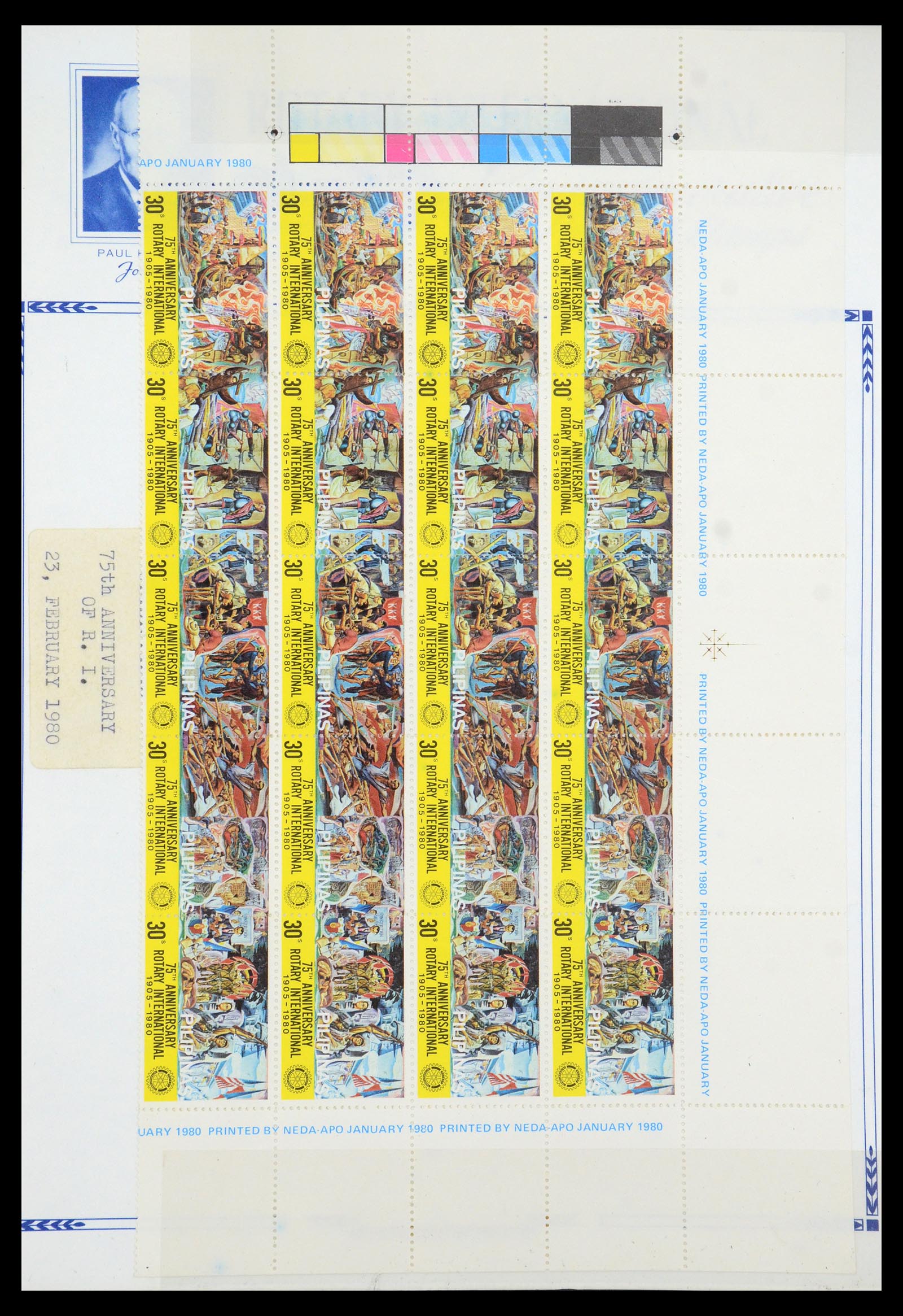 35694 033 - Postzegelverzameling 35694 Motief Rotary 1930-2009.
