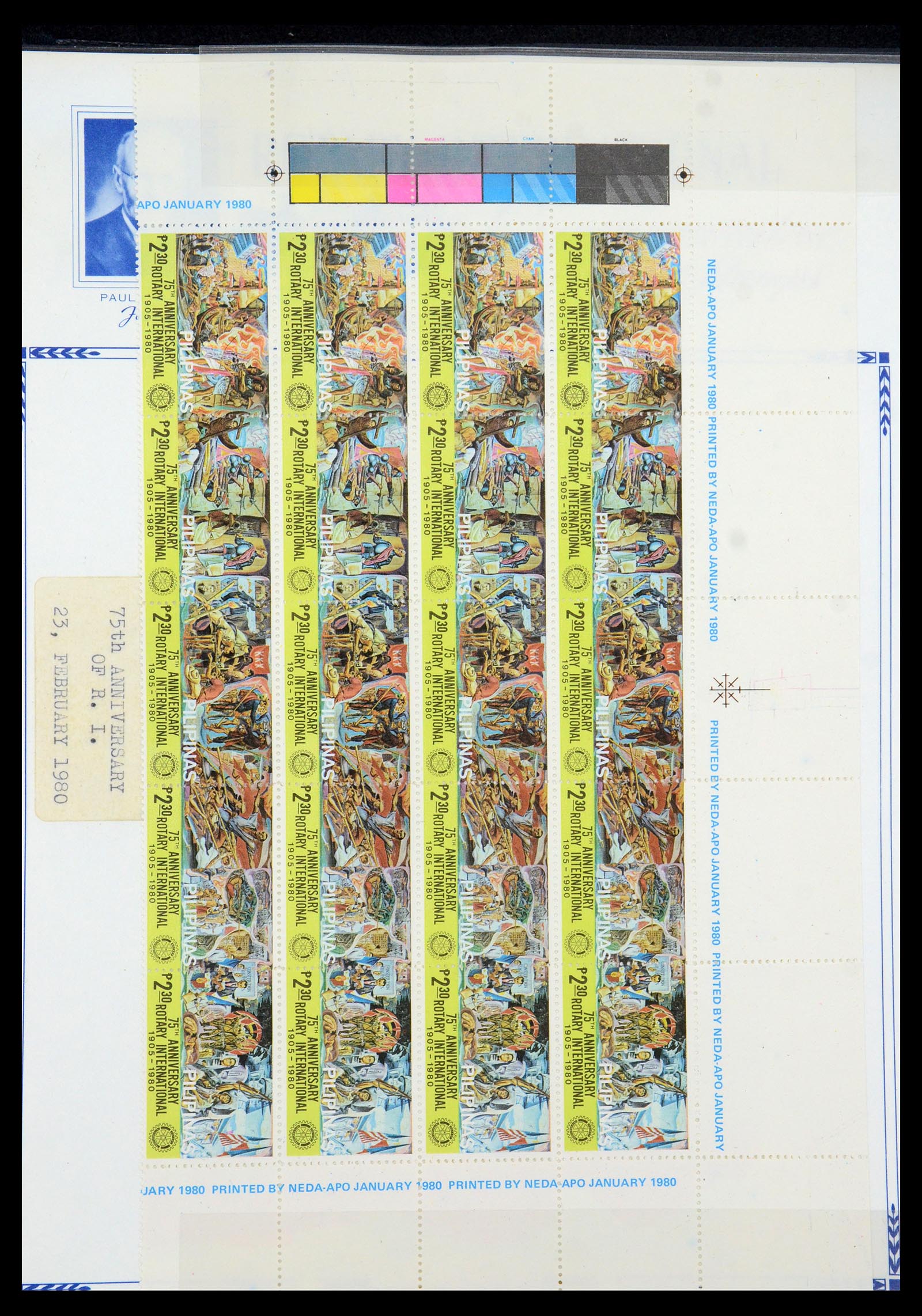 35694 034 - Postzegelverzameling 35694 Motief Rotary 1930-2009.