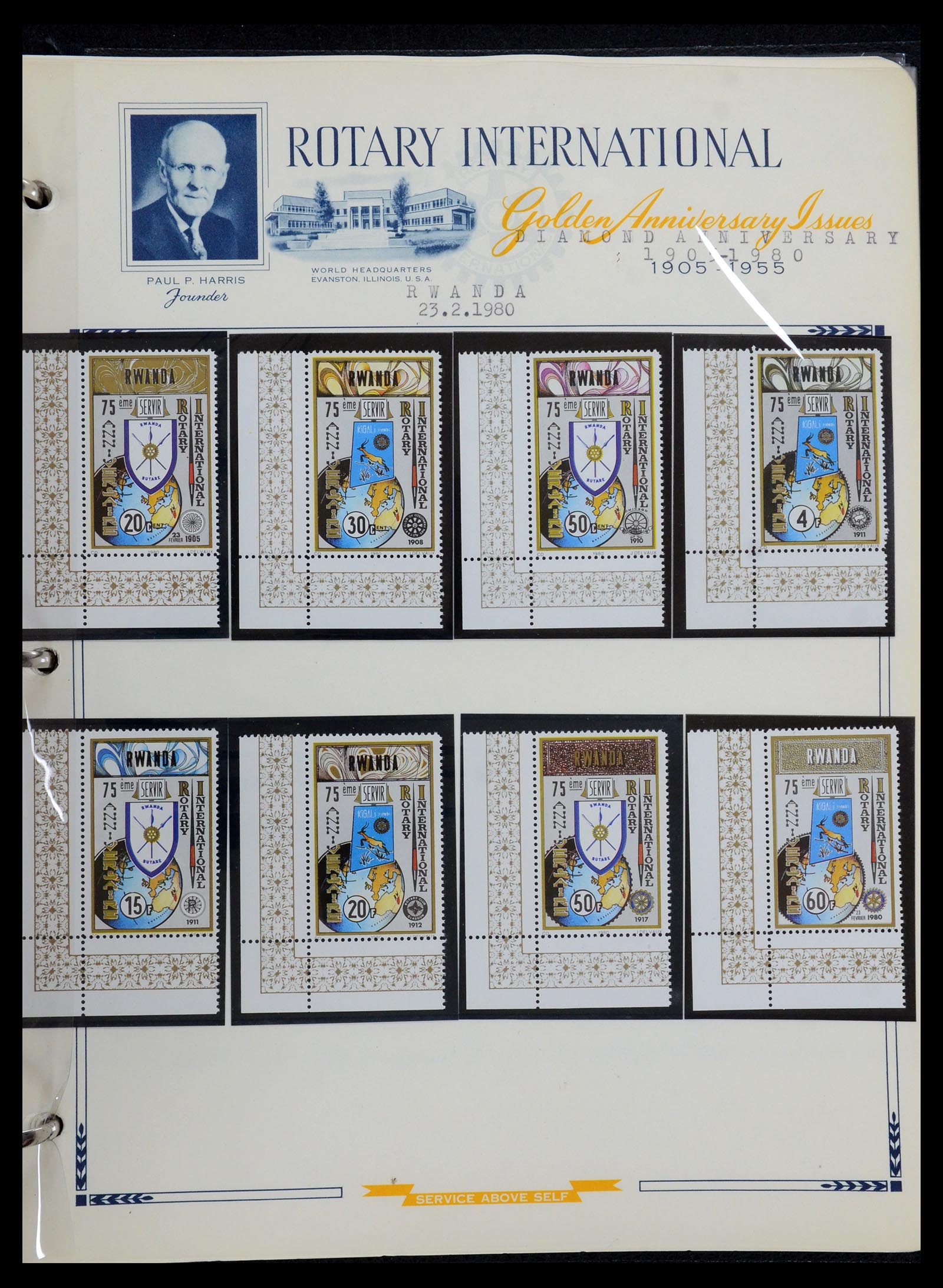 35694 038 - Postzegelverzameling 35694 Motief Rotary 1930-2009.