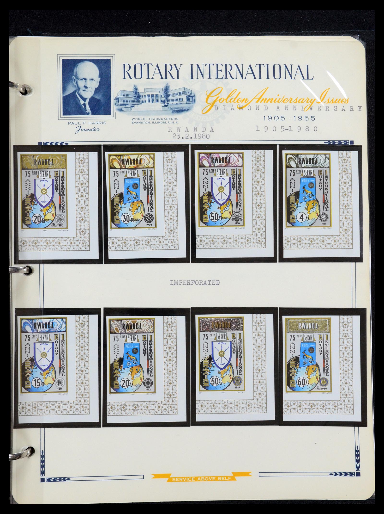 35694 039 - Postzegelverzameling 35694 Motief Rotary 1930-2009.
