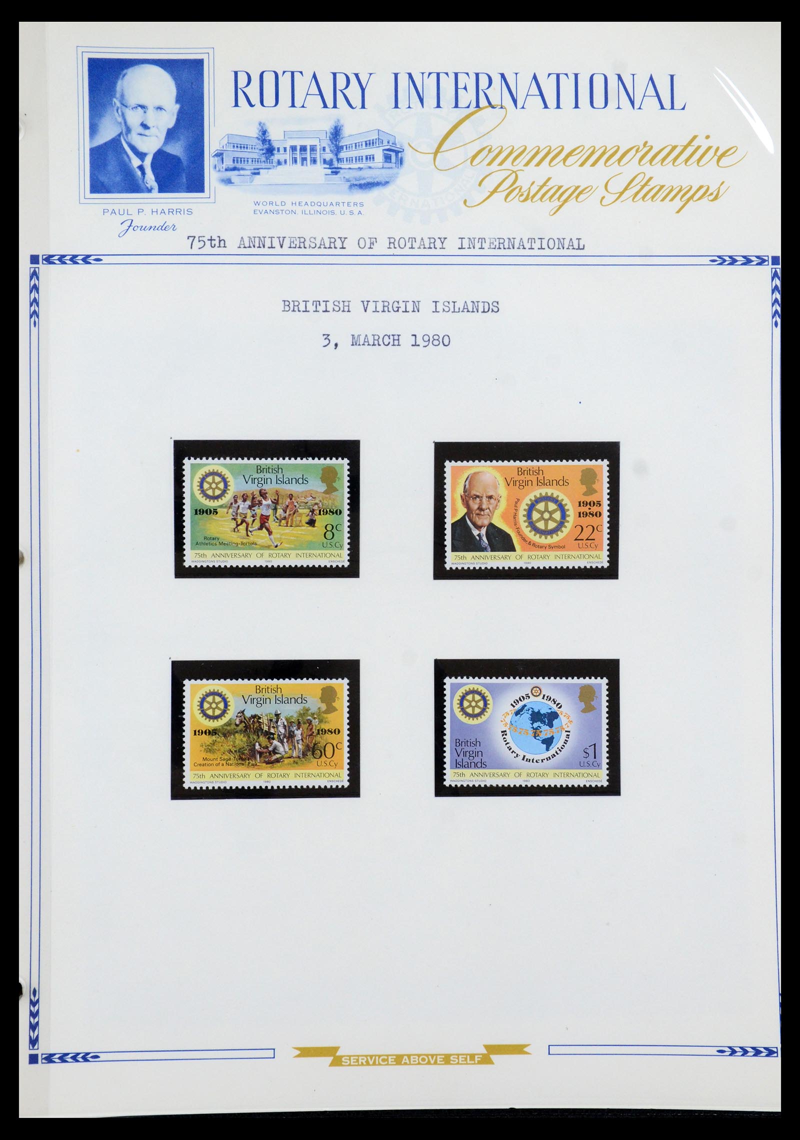 35694 040 - Postzegelverzameling 35694 Motief Rotary 1930-2009.