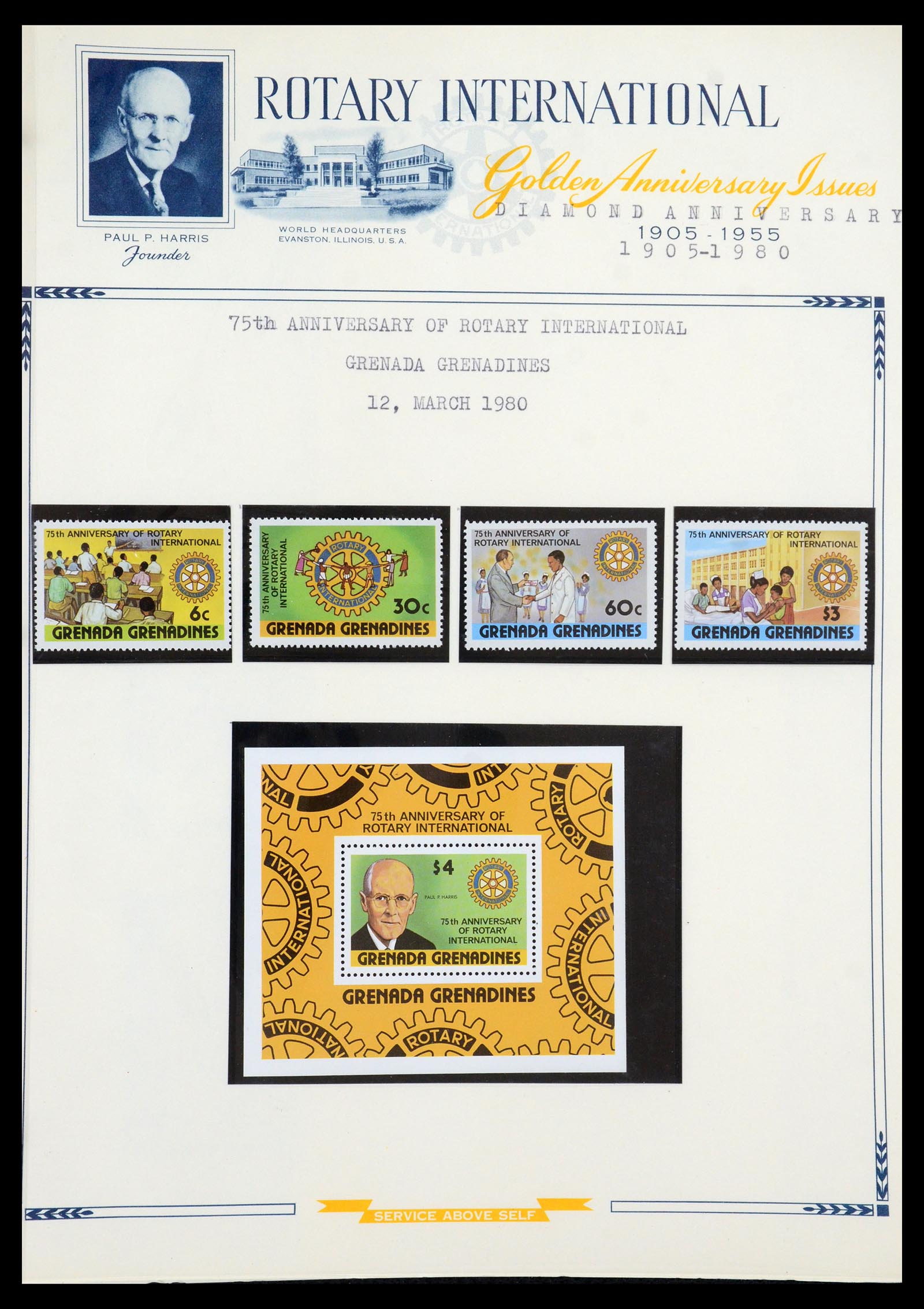 35694 043 - Postzegelverzameling 35694 Motief Rotary 1930-2009.