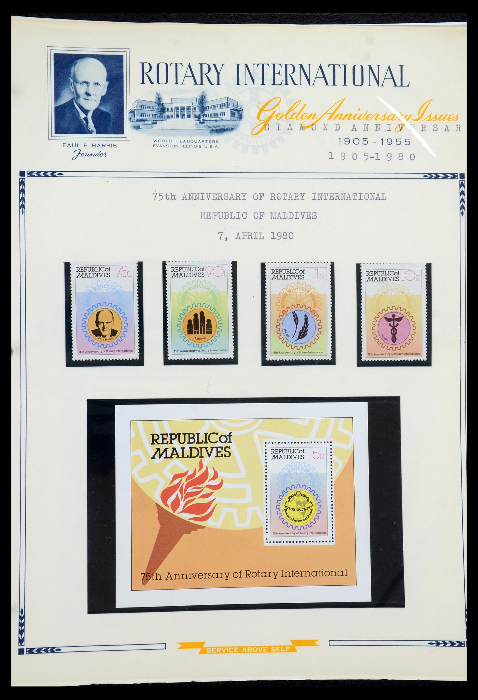 35694 048 - Postzegelverzameling 35694 Motief Rotary 1930-2009.