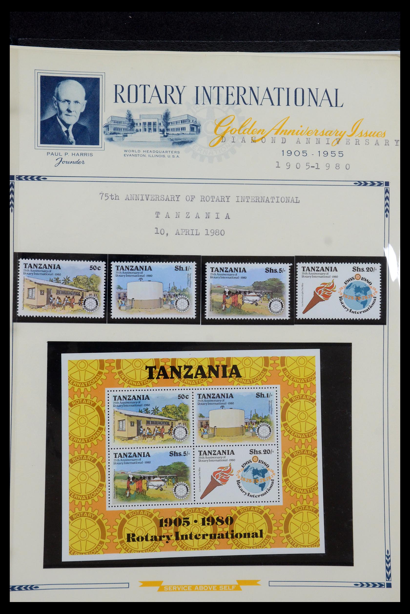 35694 051 - Postzegelverzameling 35694 Motief Rotary 1930-2009.