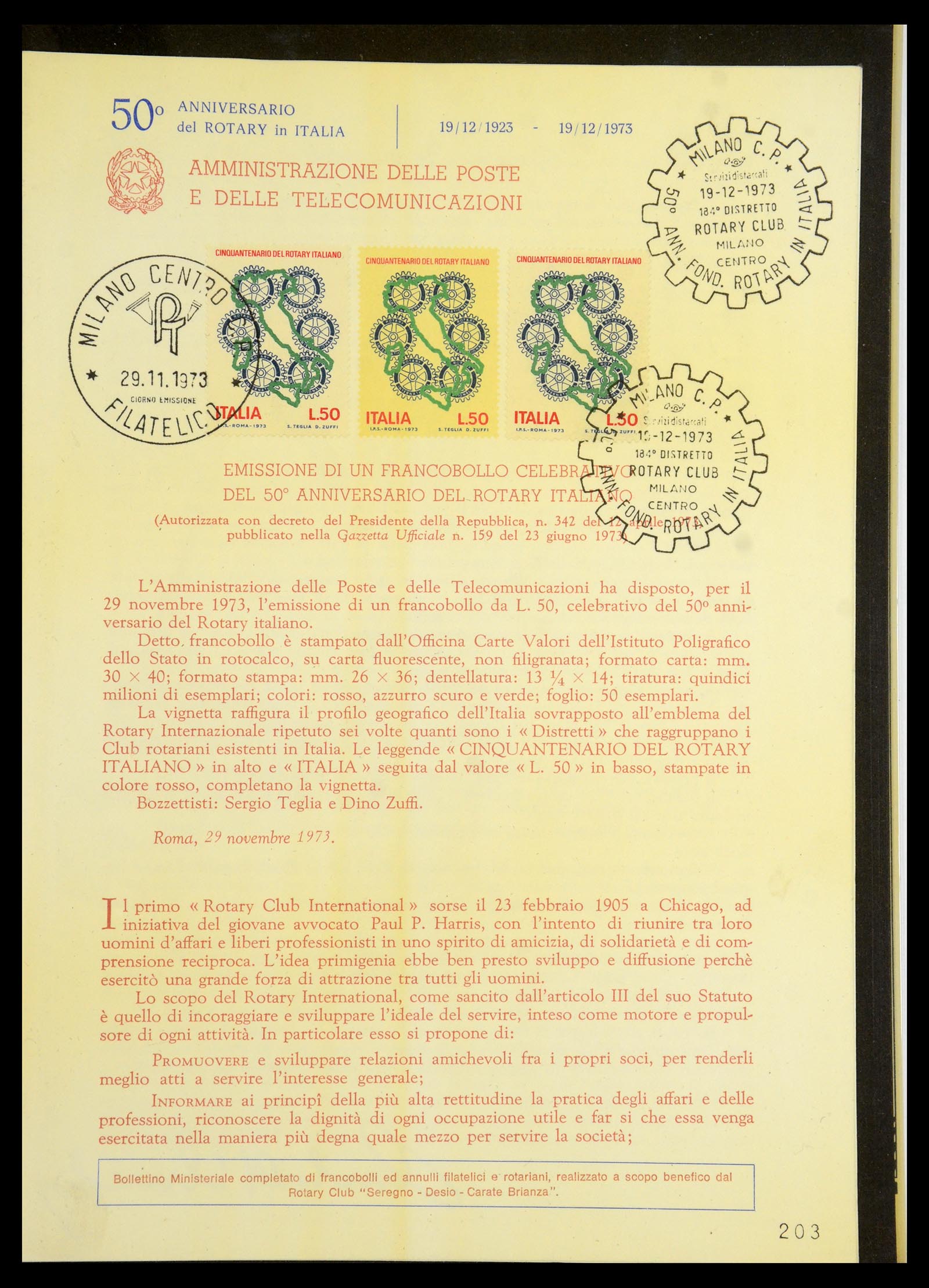 35694 061 - Postzegelverzameling 35694 Motief Rotary 1930-2009.