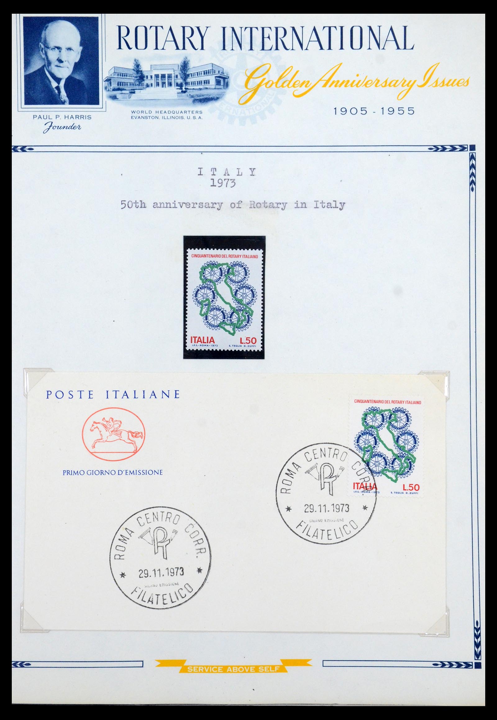 35694 062 - Postzegelverzameling 35694 Motief Rotary 1930-2009.