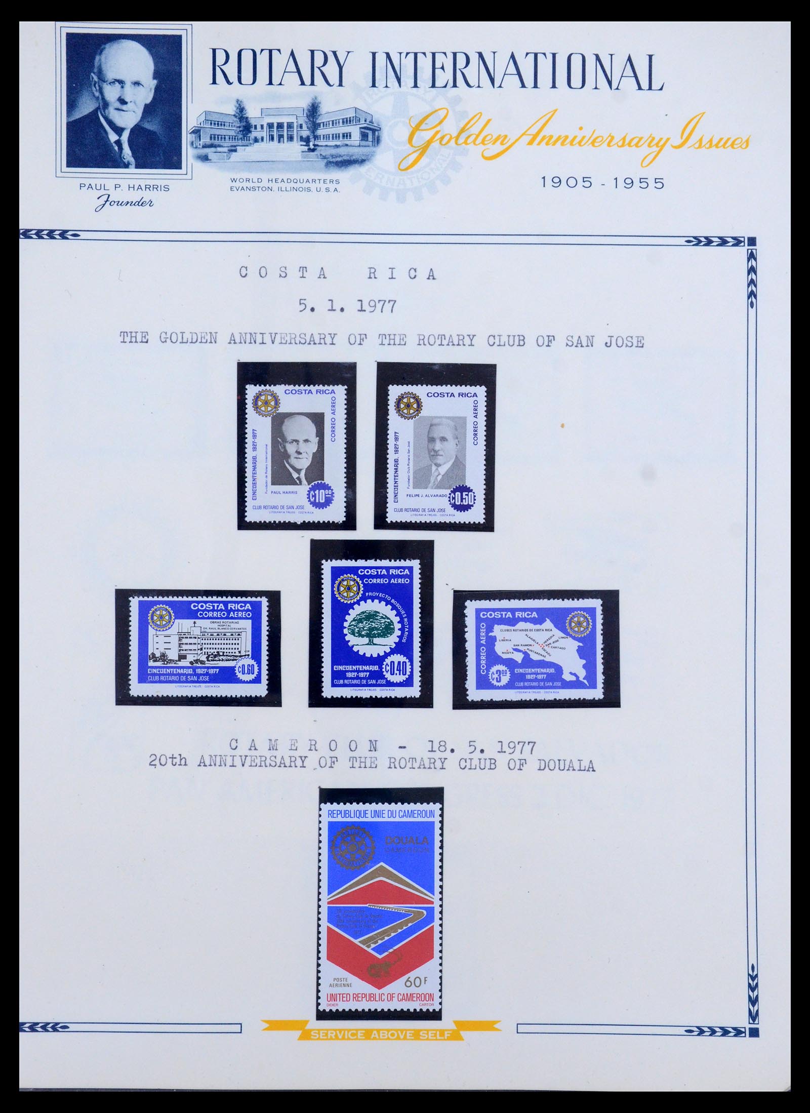 35694 074 - Postzegelverzameling 35694 Motief Rotary 1930-2009.