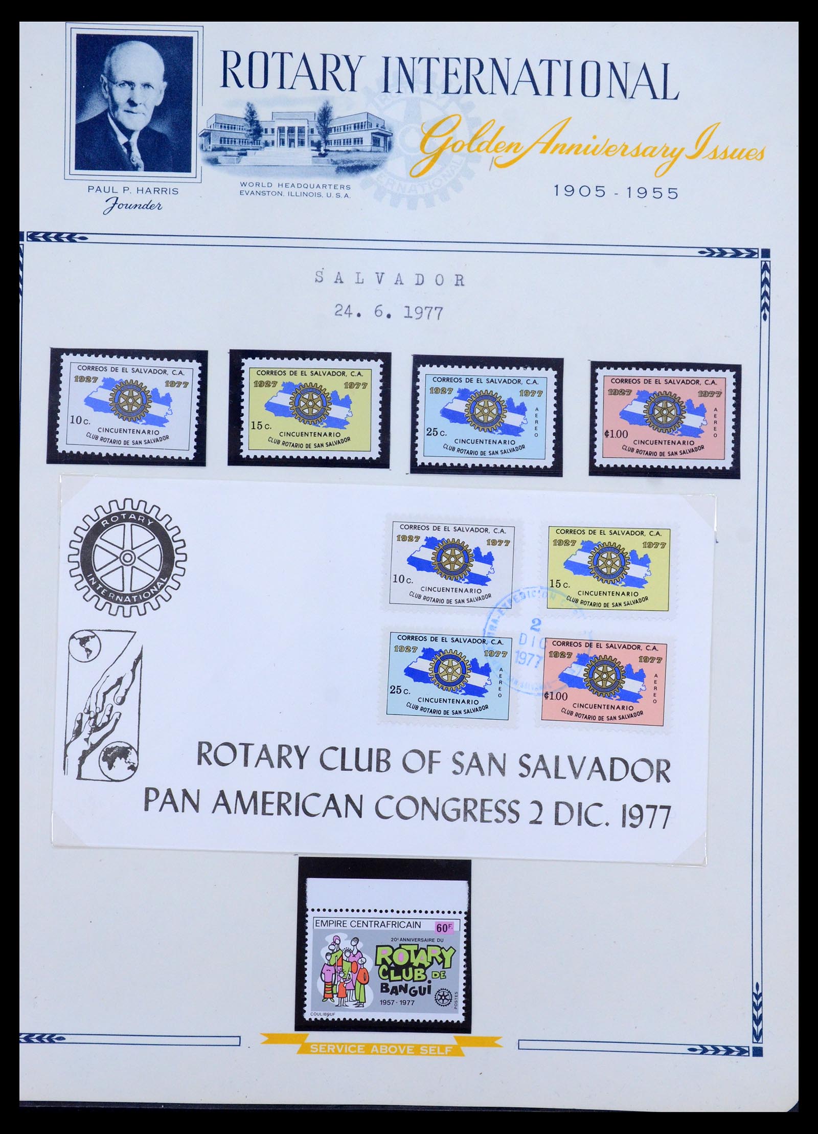 35694 075 - Postzegelverzameling 35694 Motief Rotary 1930-2009.