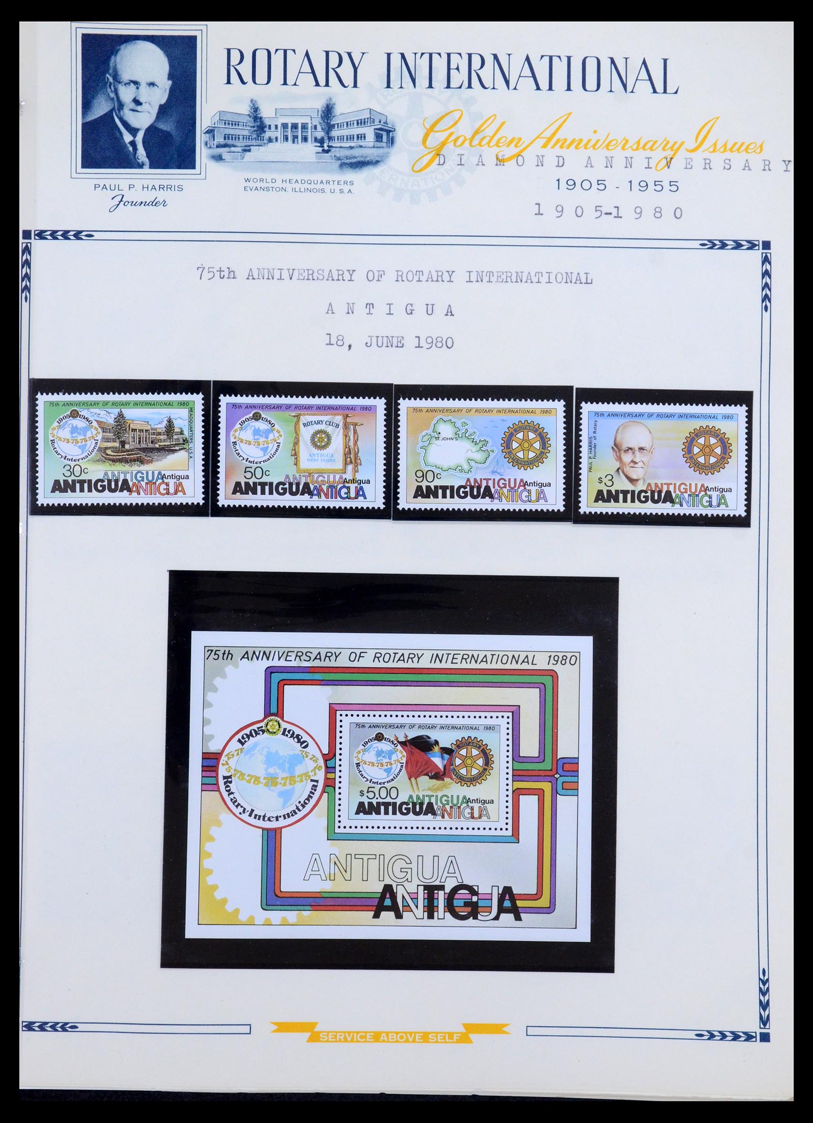 35694 077 - Postzegelverzameling 35694 Motief Rotary 1930-2009.