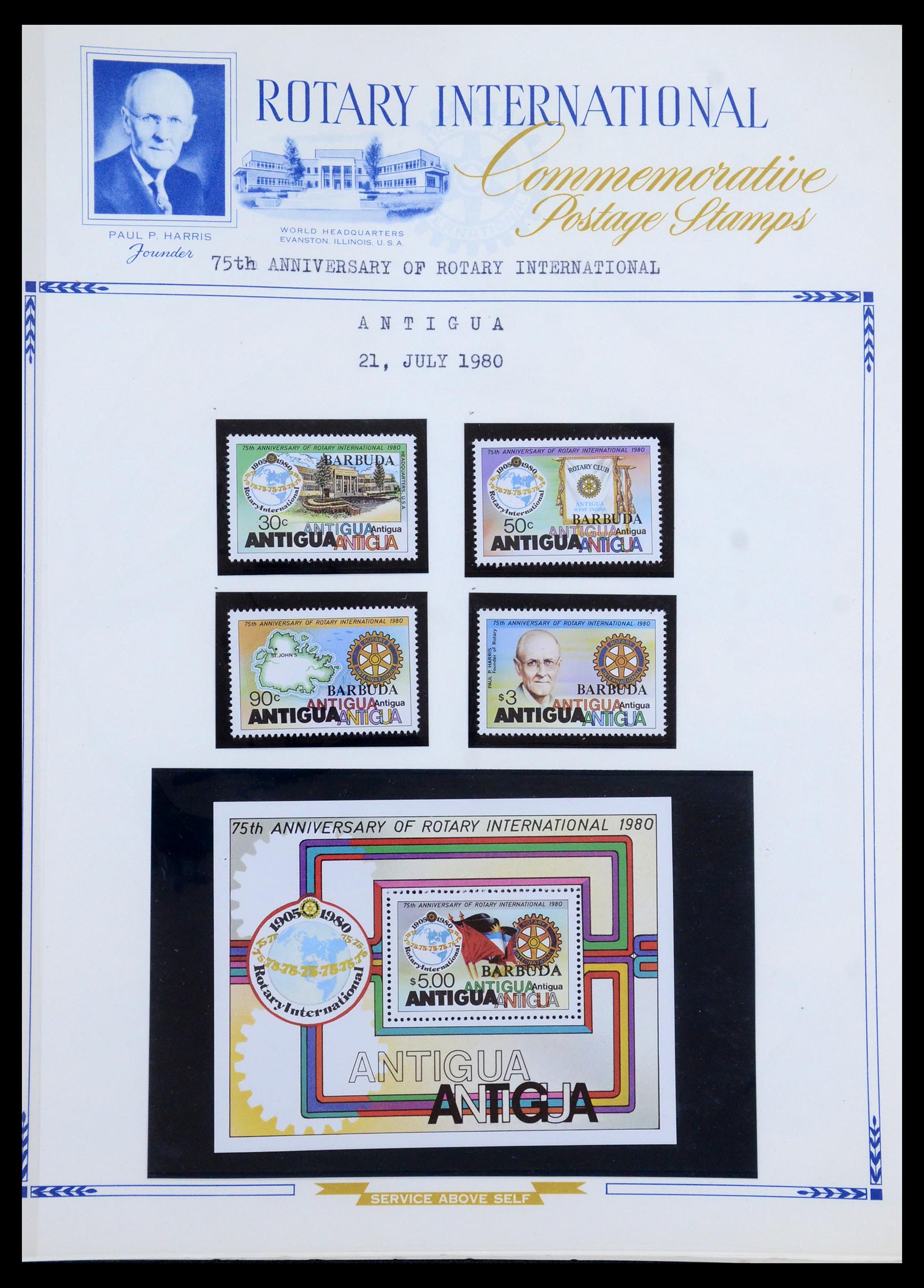 35694 082 - Postzegelverzameling 35694 Motief Rotary 1930-2009.