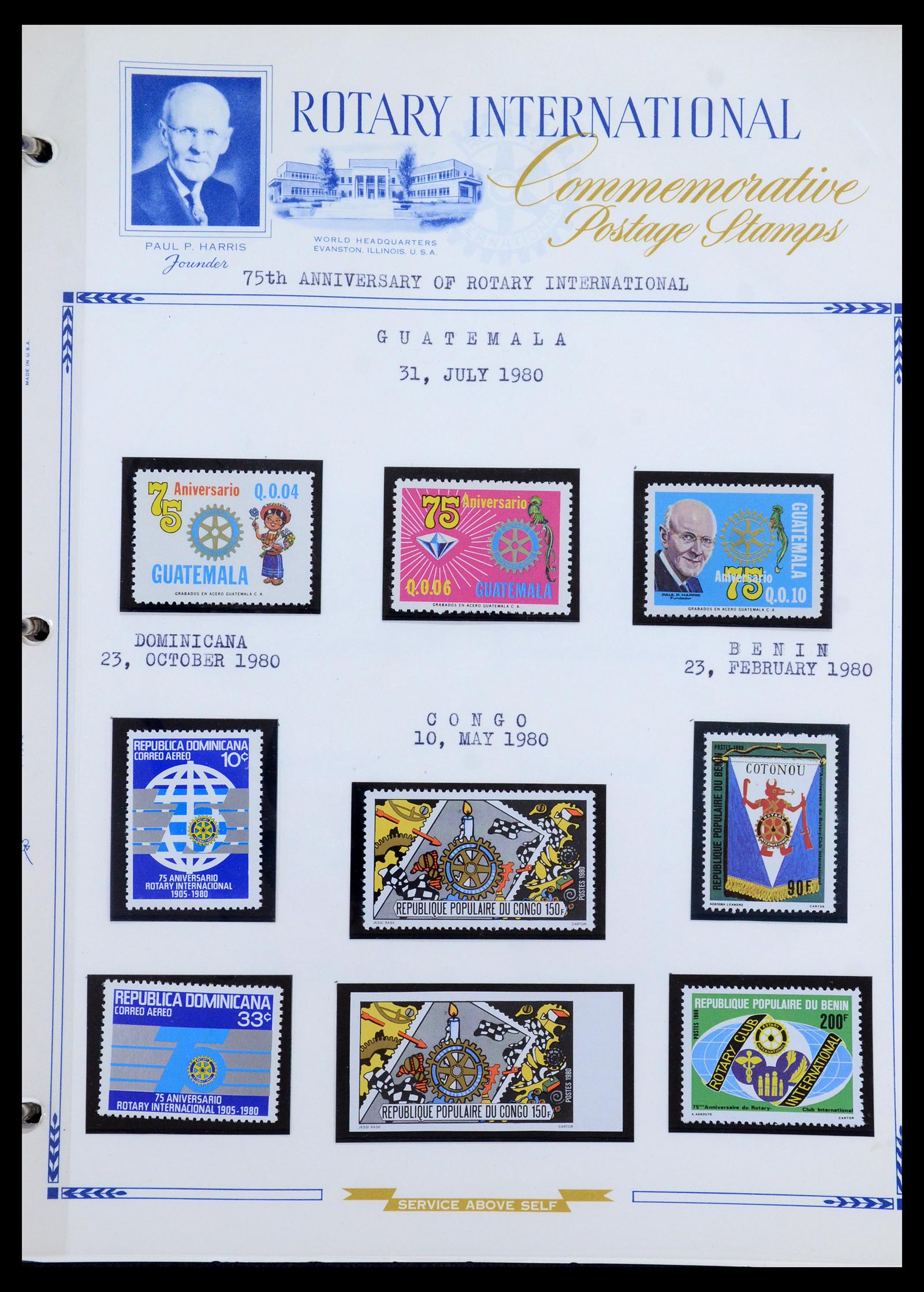 35694 083 - Postzegelverzameling 35694 Motief Rotary 1930-2009.