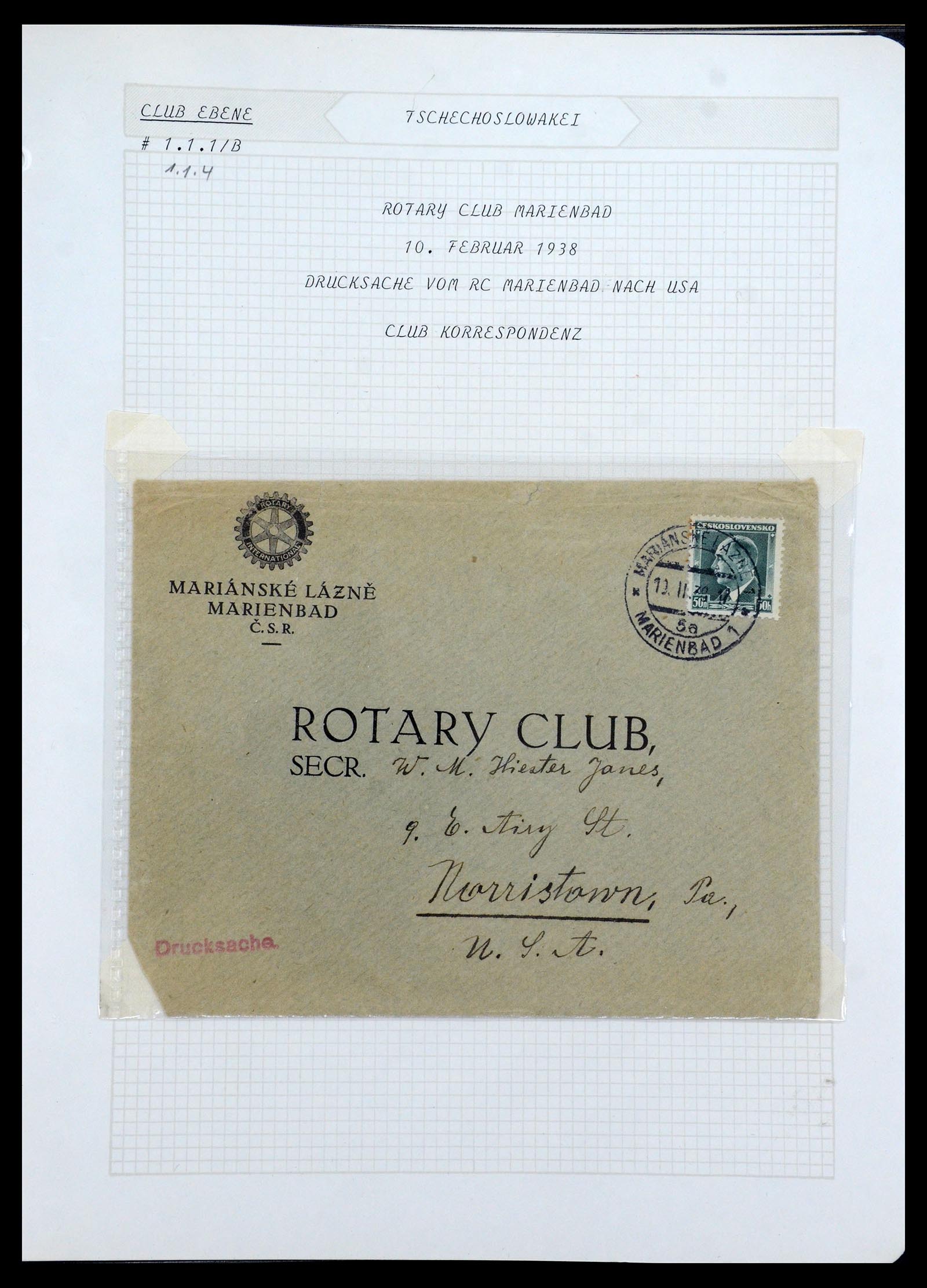 35694 094 - Postzegelverzameling 35694 Motief Rotary 1930-2009.