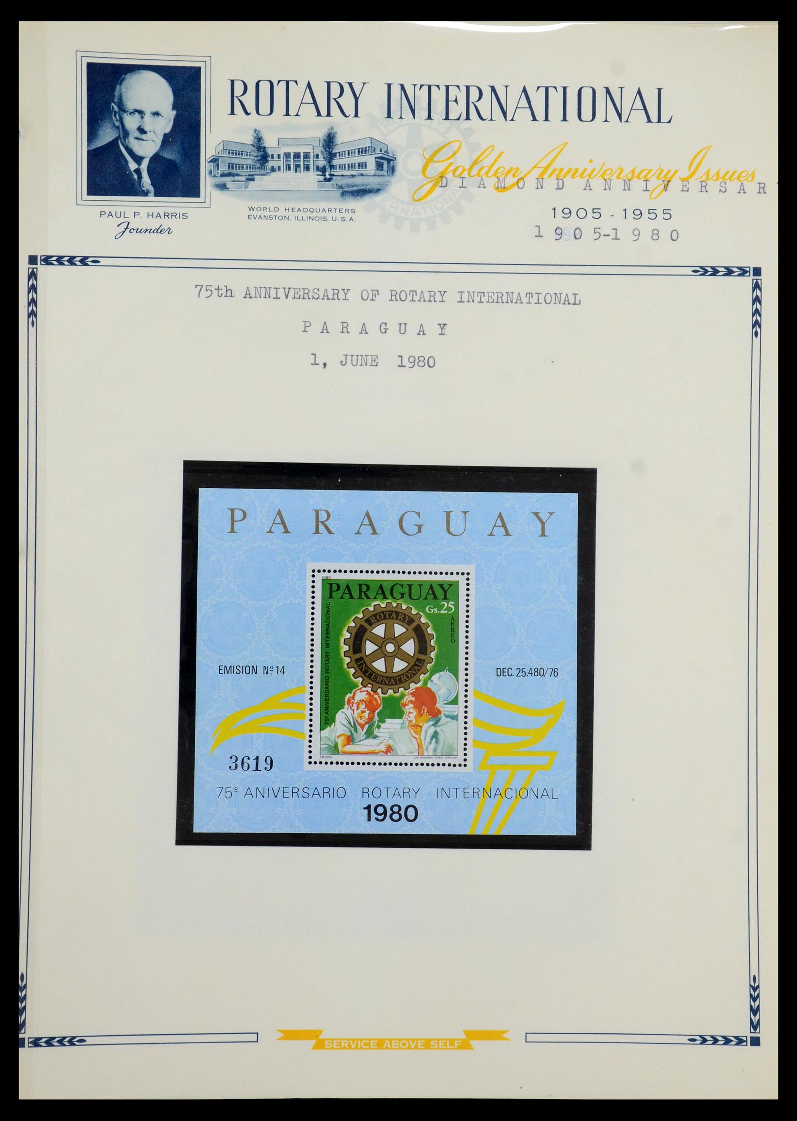 35694 631 - Postzegelverzameling 35694 Motief Rotary 1930-2009.