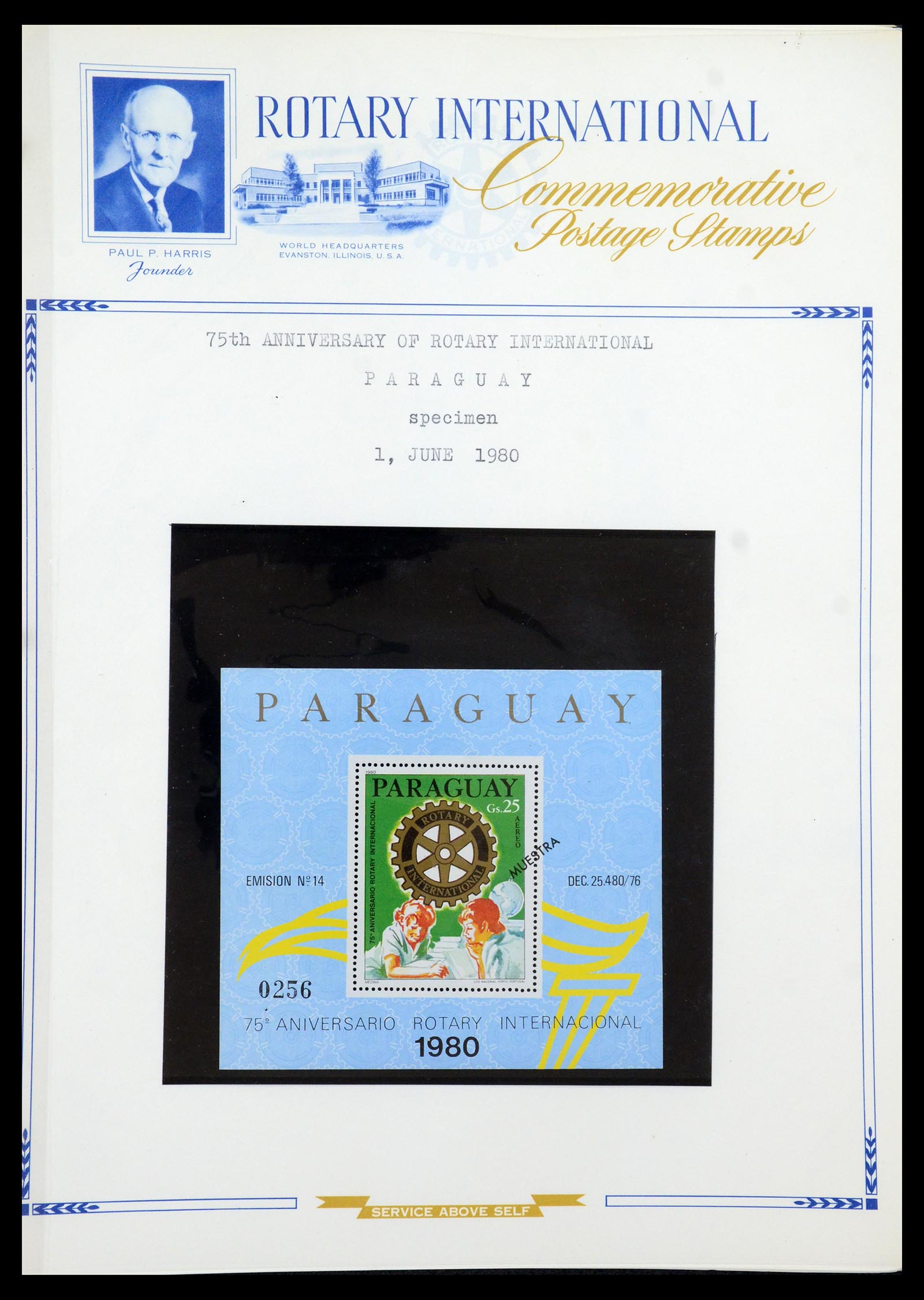 35694 632 - Postzegelverzameling 35694 Motief Rotary 1930-2009.