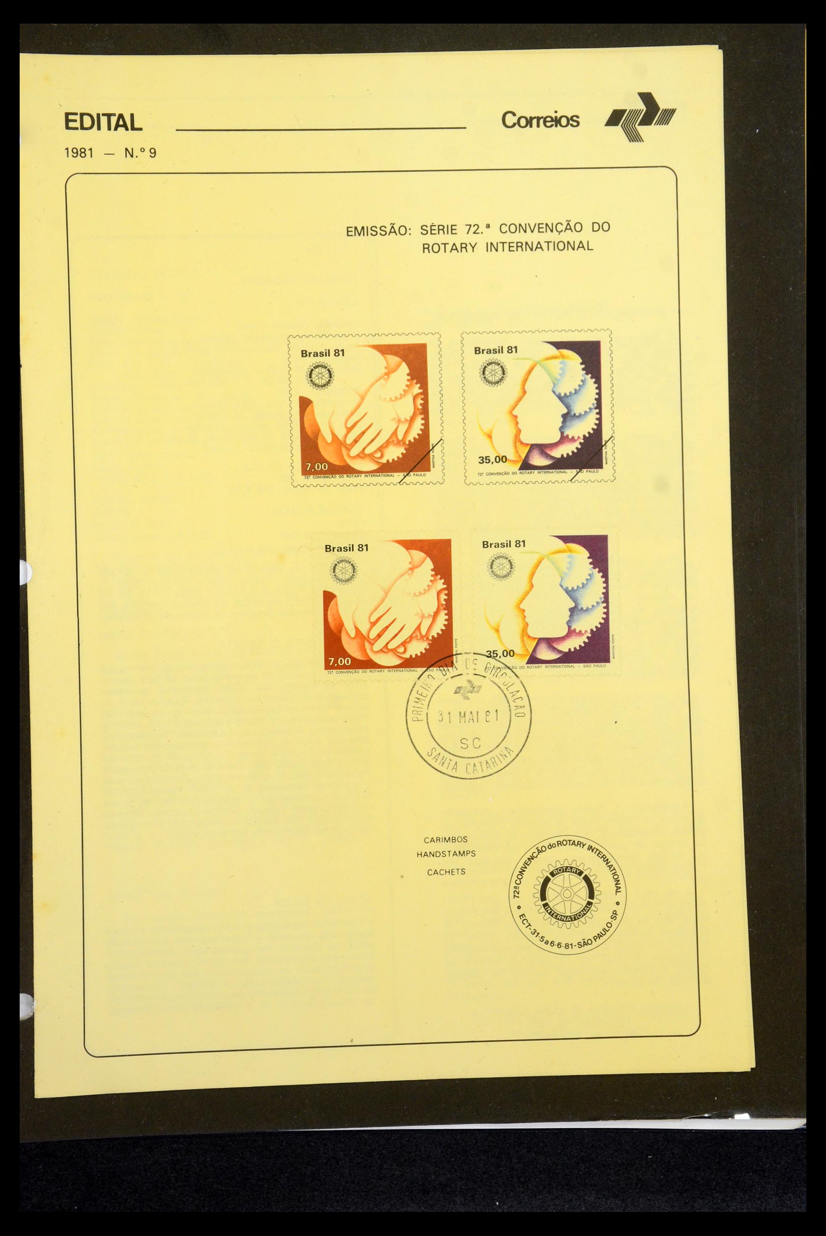 35694 634 - Postzegelverzameling 35694 Motief Rotary 1930-2009.