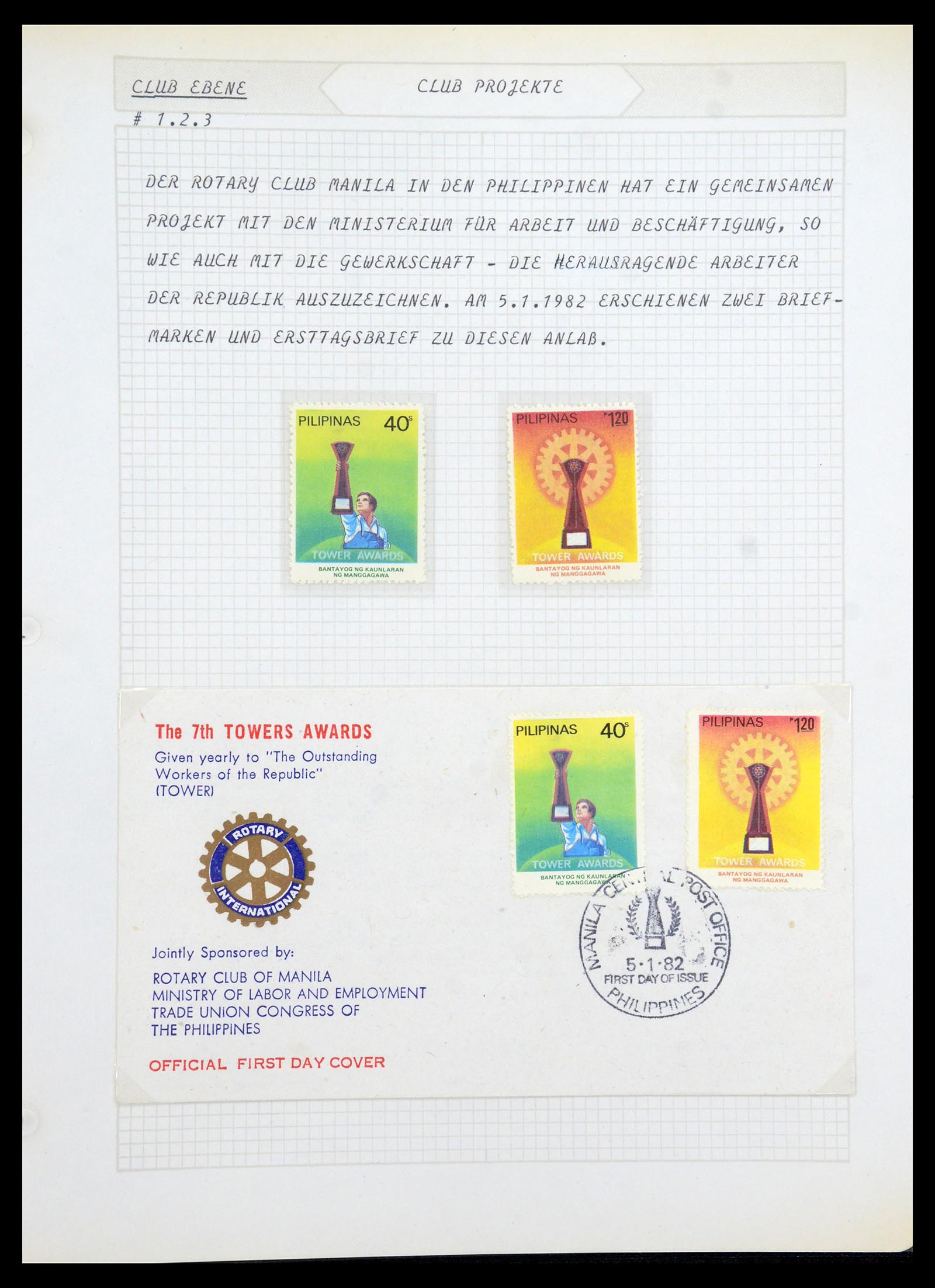 35694 639 - Postzegelverzameling 35694 Motief Rotary 1930-2009.
