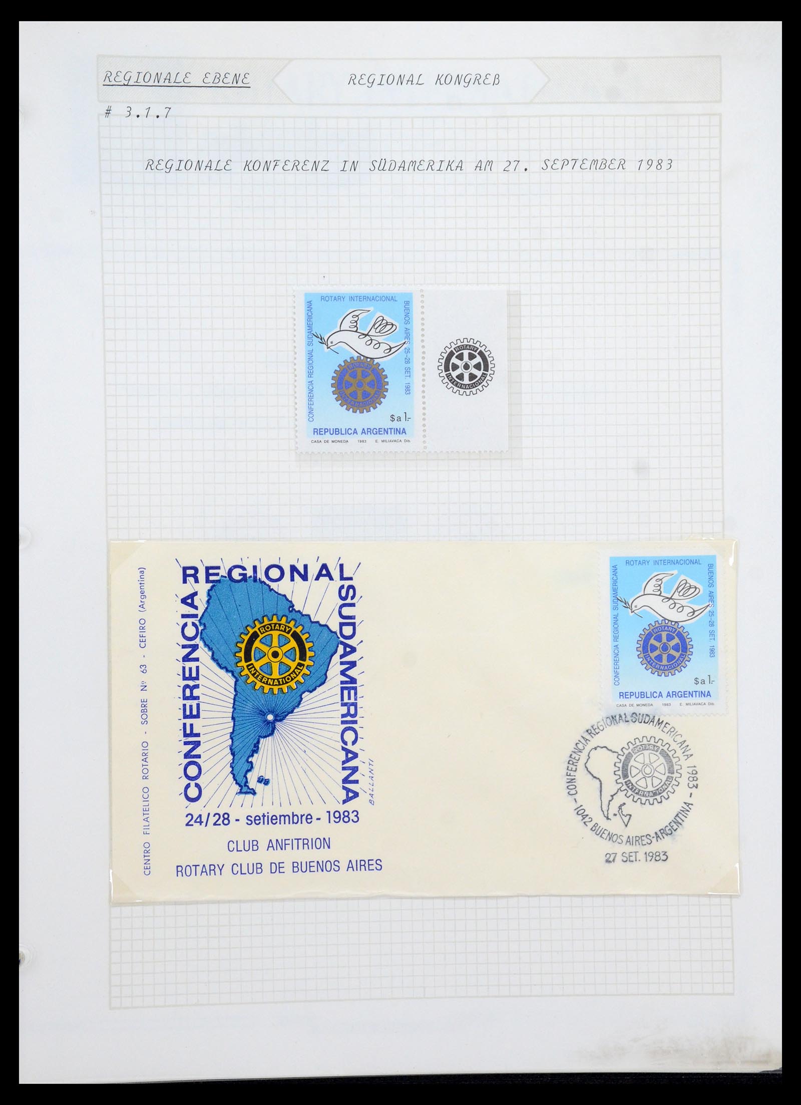 35694 641 - Postzegelverzameling 35694 Motief Rotary 1930-2009.