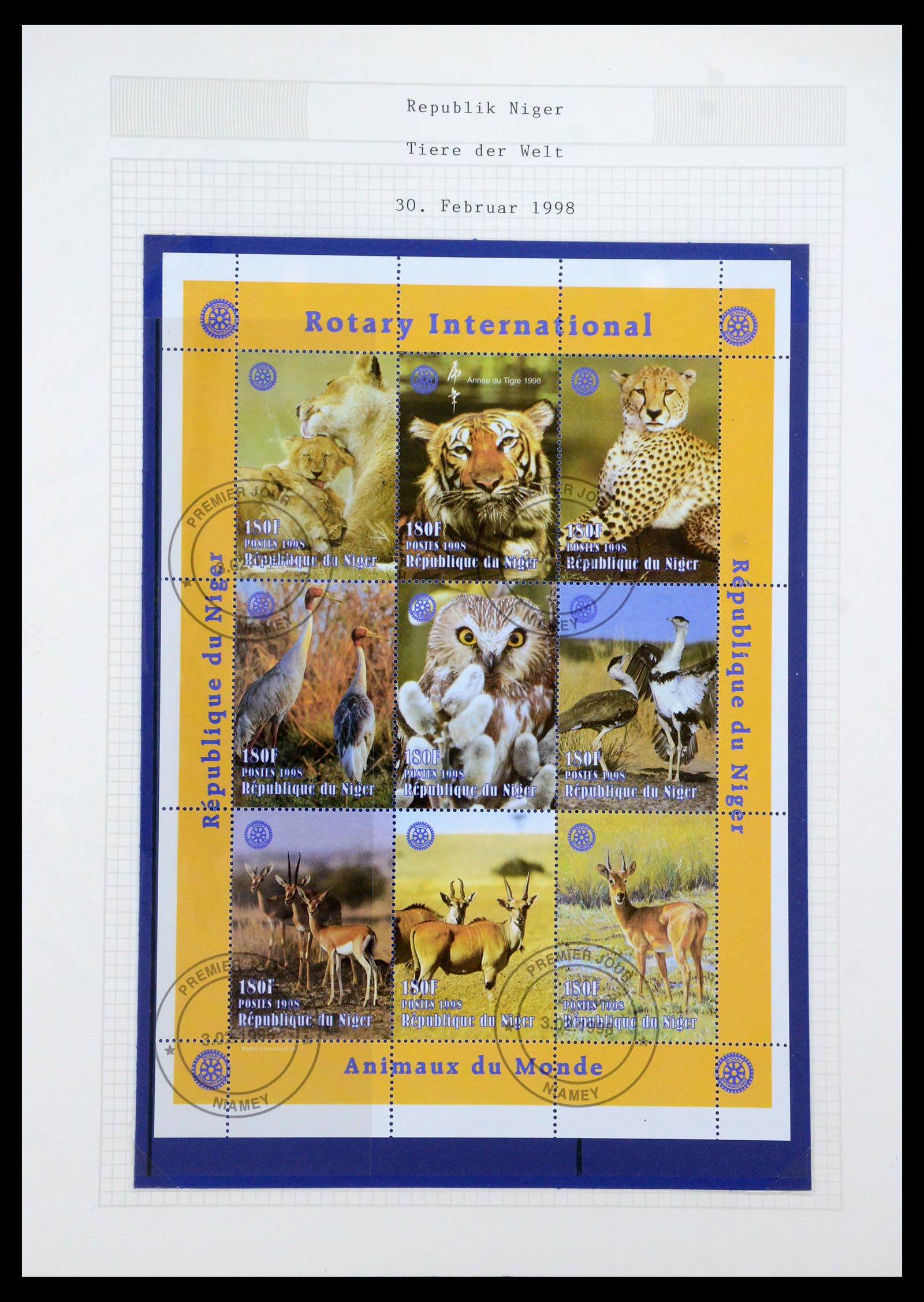 35694 653 - Postzegelverzameling 35694 Motief Rotary 1930-2009.