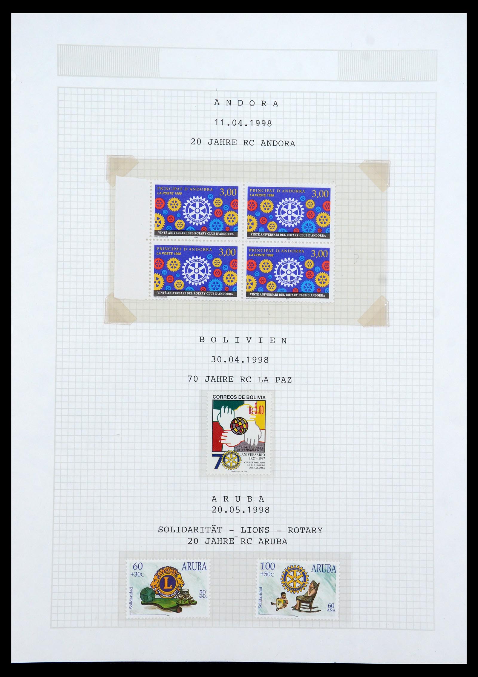 35694 655 - Postzegelverzameling 35694 Motief Rotary 1930-2009.